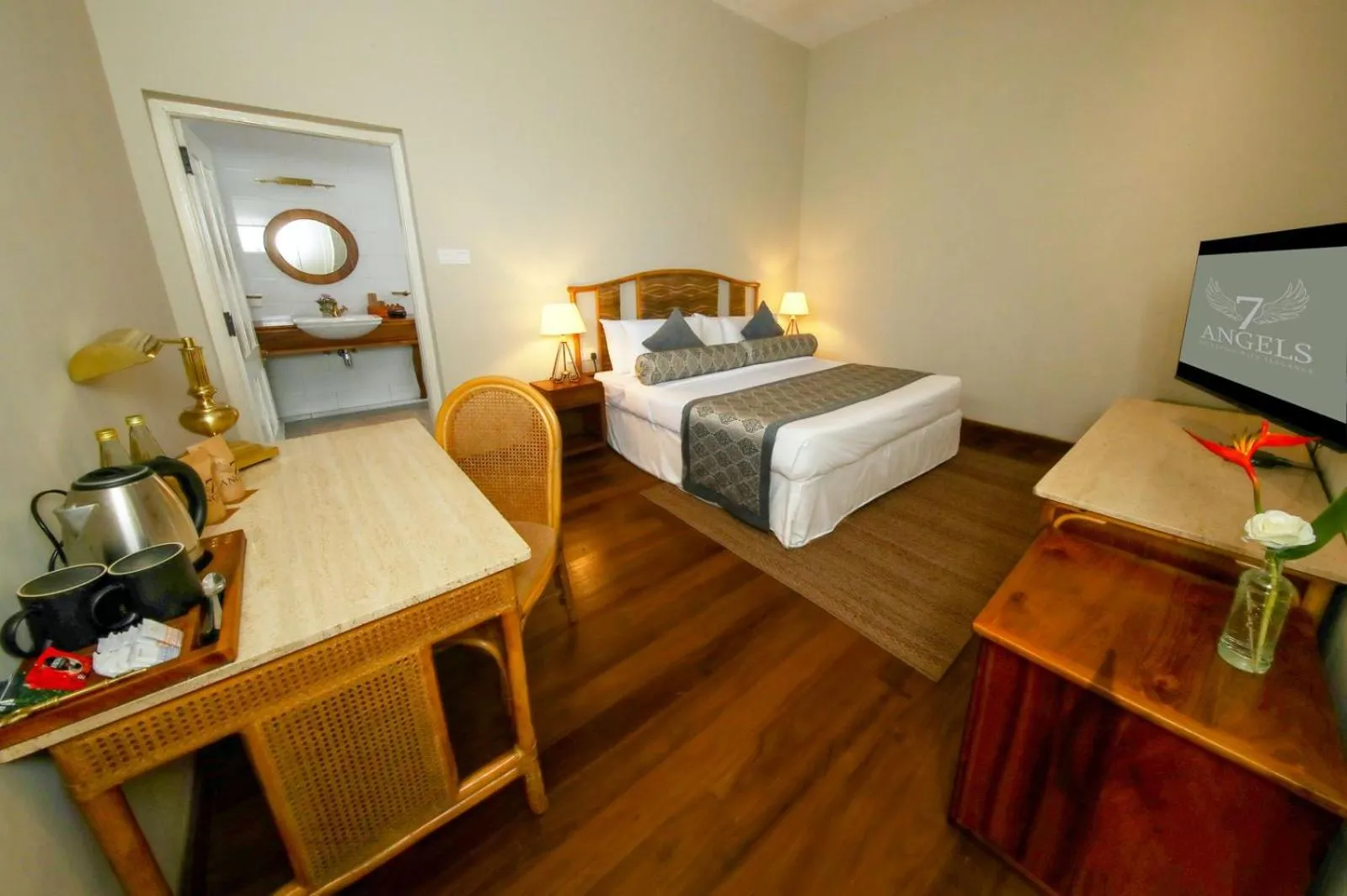 Bedroom, Bed in Castle Hill Bungalow by Seven Angels