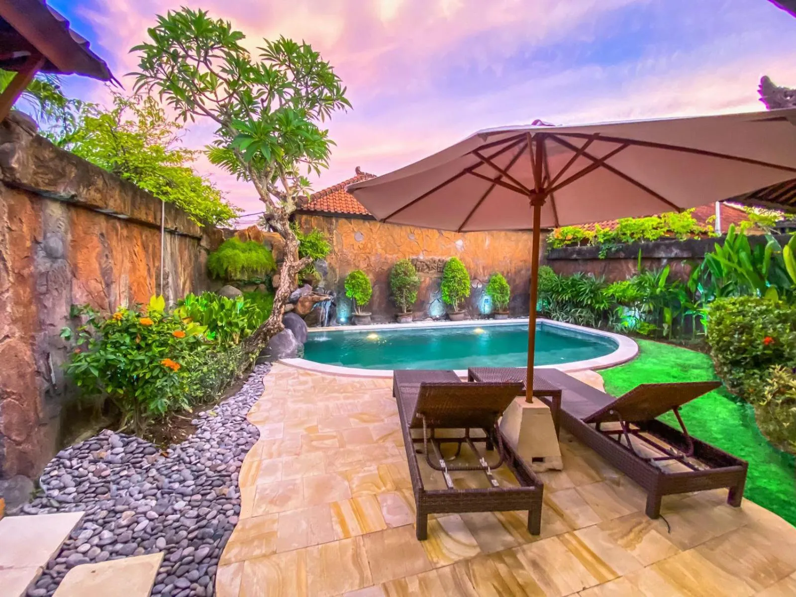 Pool view in Bali Dyana Villas