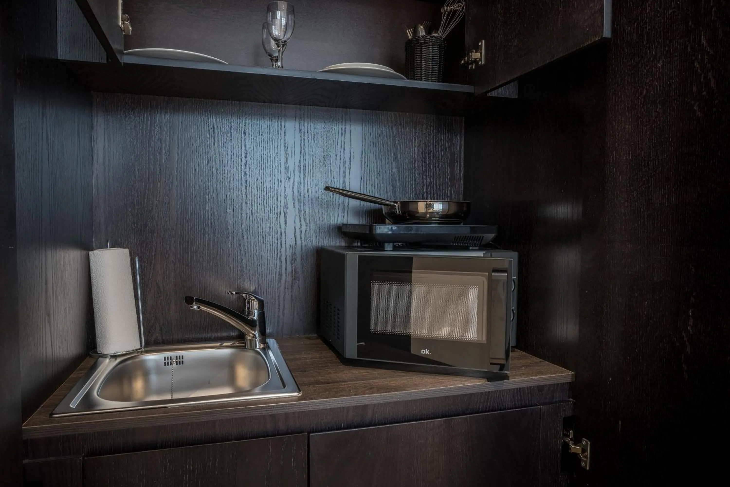 Kitchen or kitchenette in RheinCity Hotel & Boardinghouse