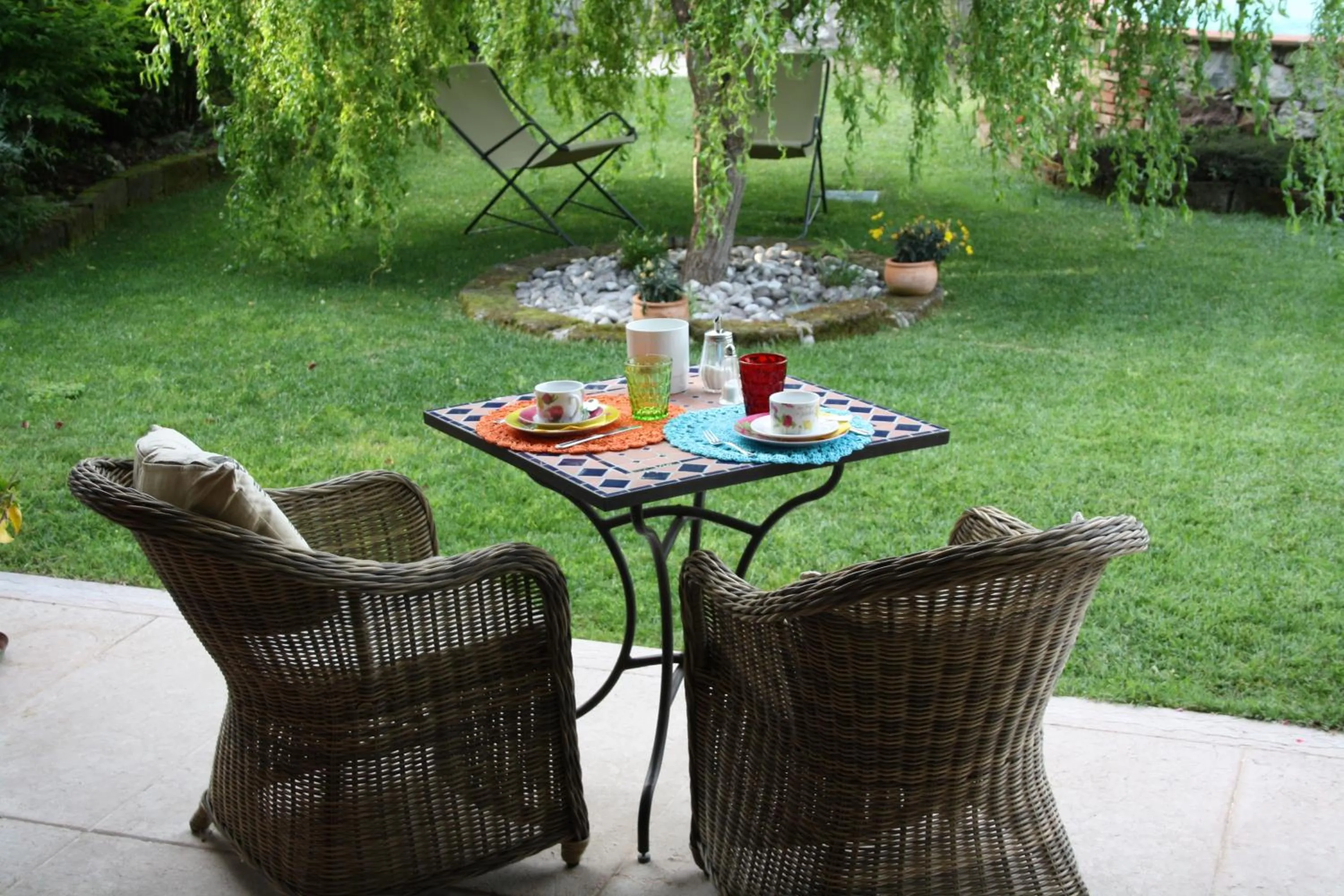 Patio in B&B POGGIO CAIAR