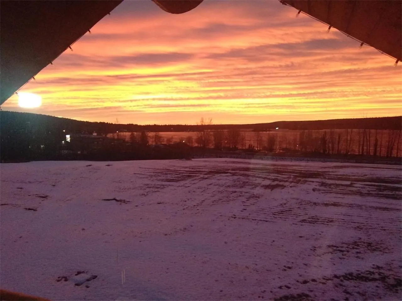Sunset in Cariboo Log Guest House