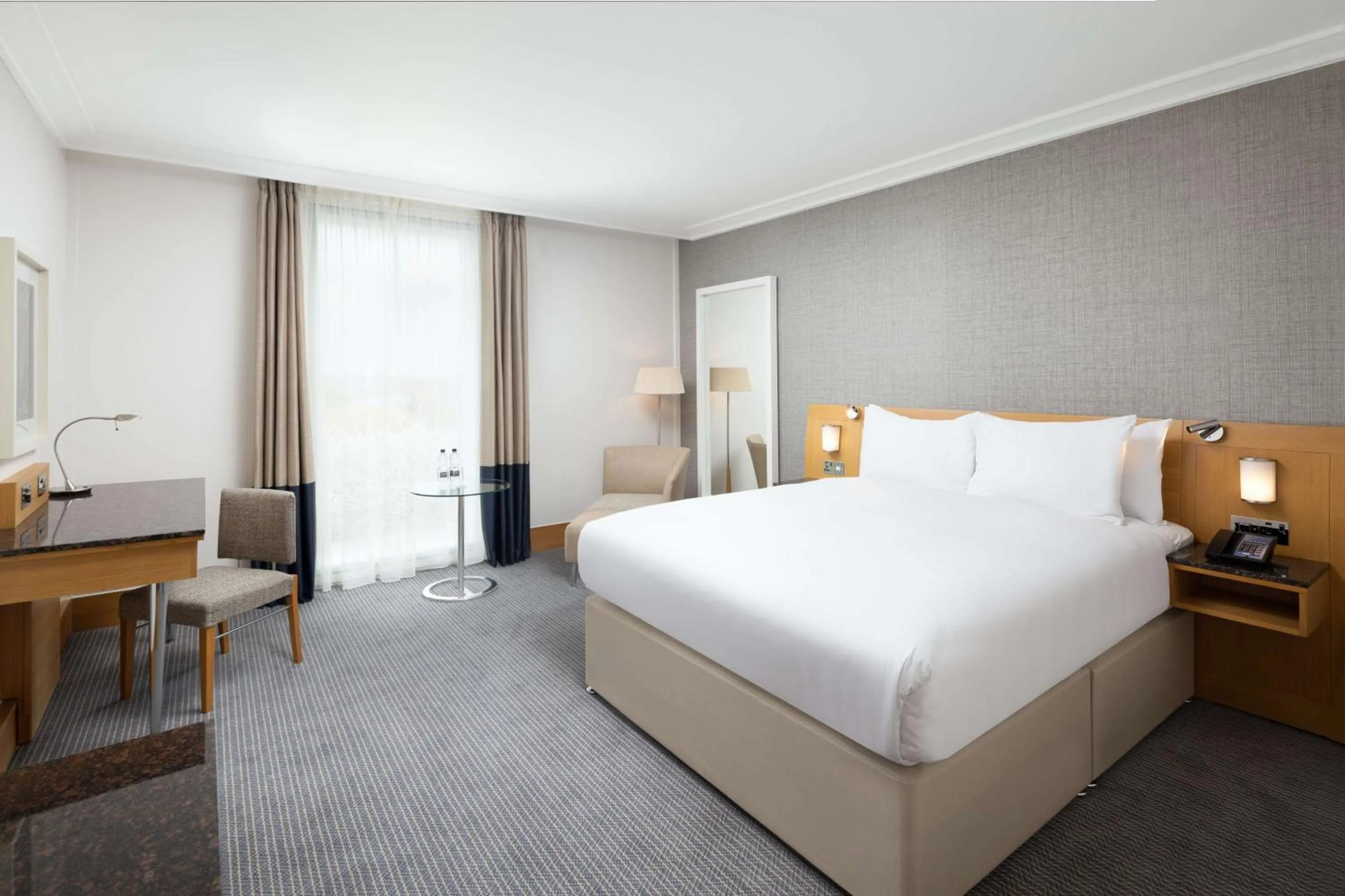 Bed in Hilton London Gatwick Airport