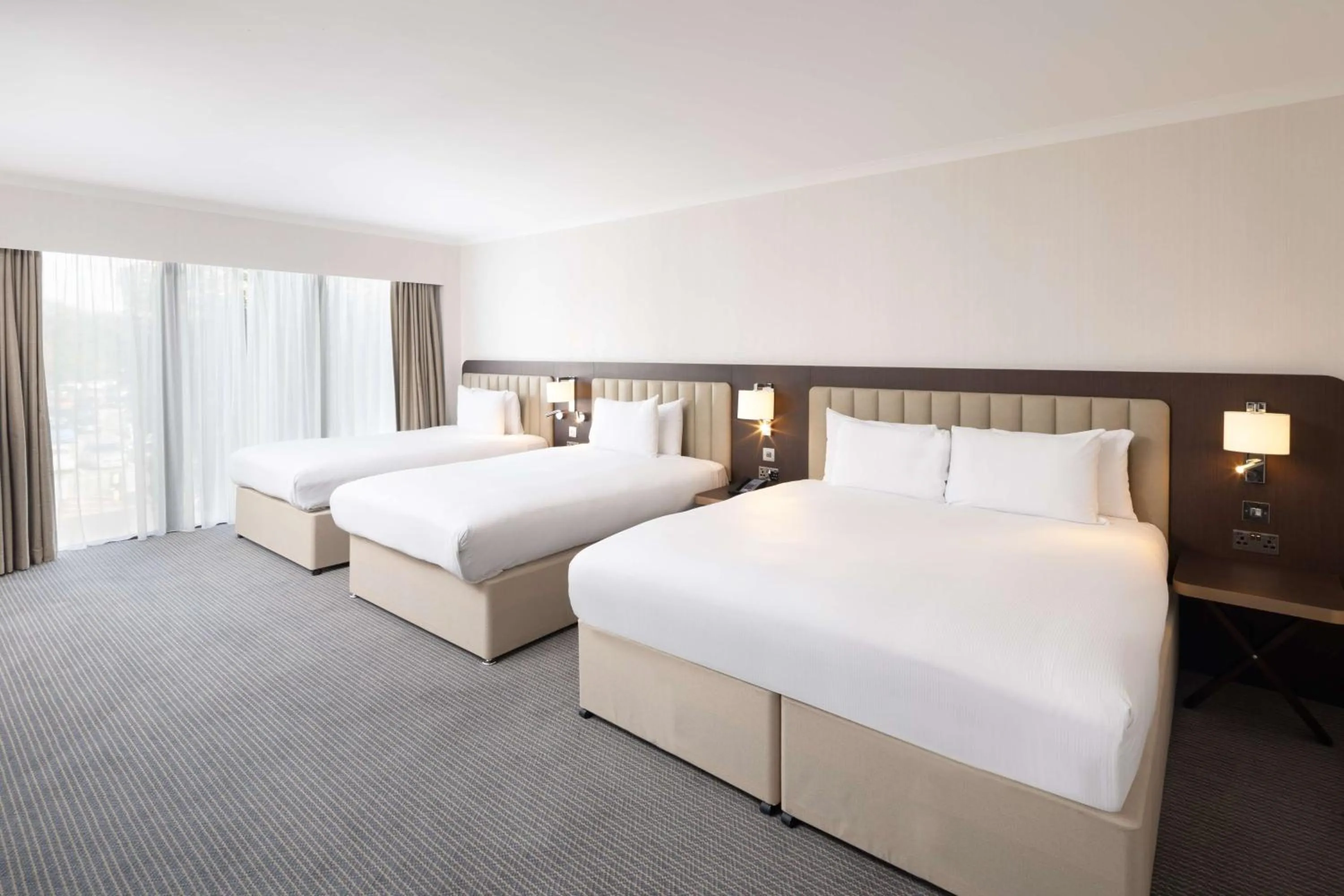 Bed in Hilton London Gatwick Airport