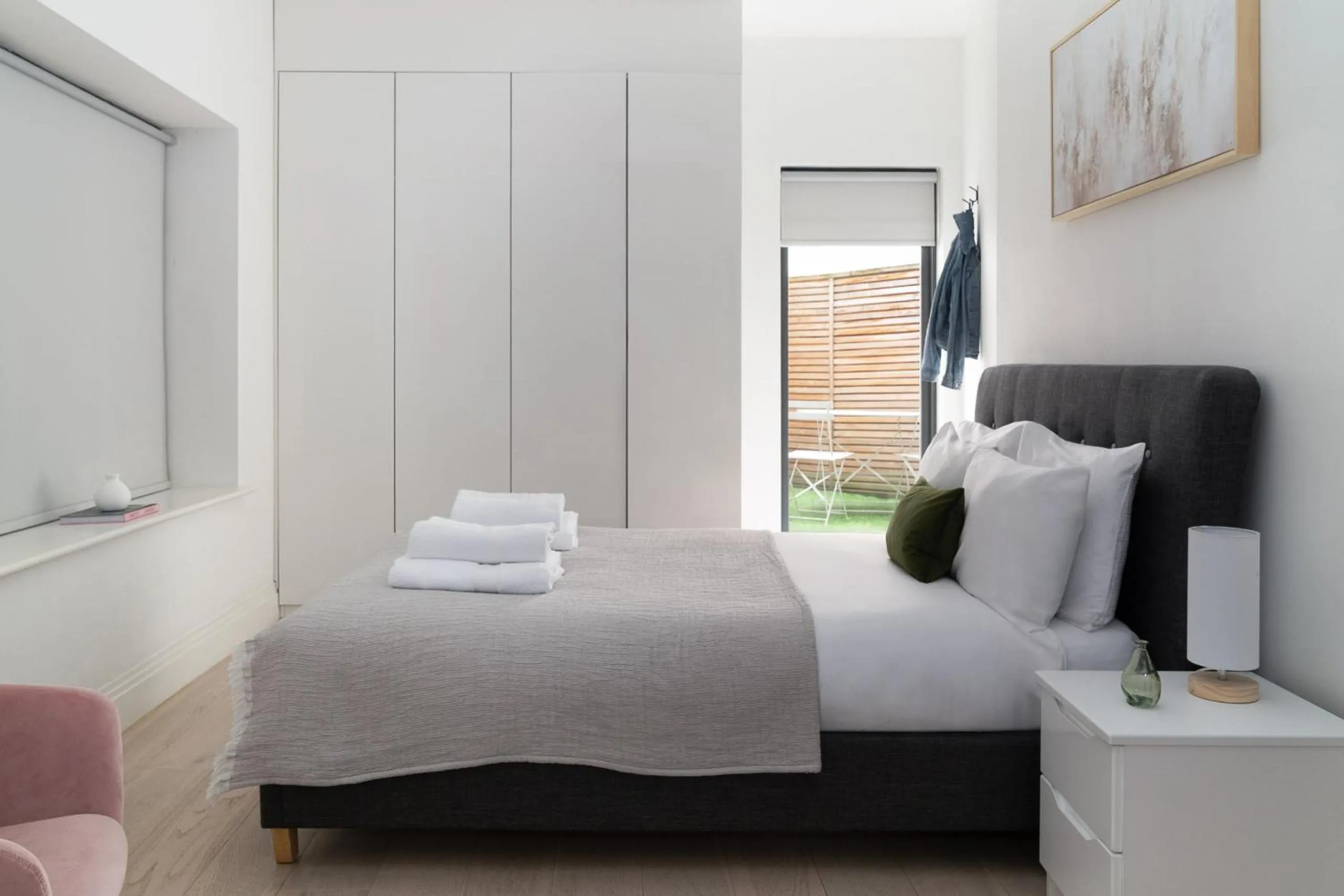 Bedroom, Bed in Oxford Circus Apartments by Calton Living