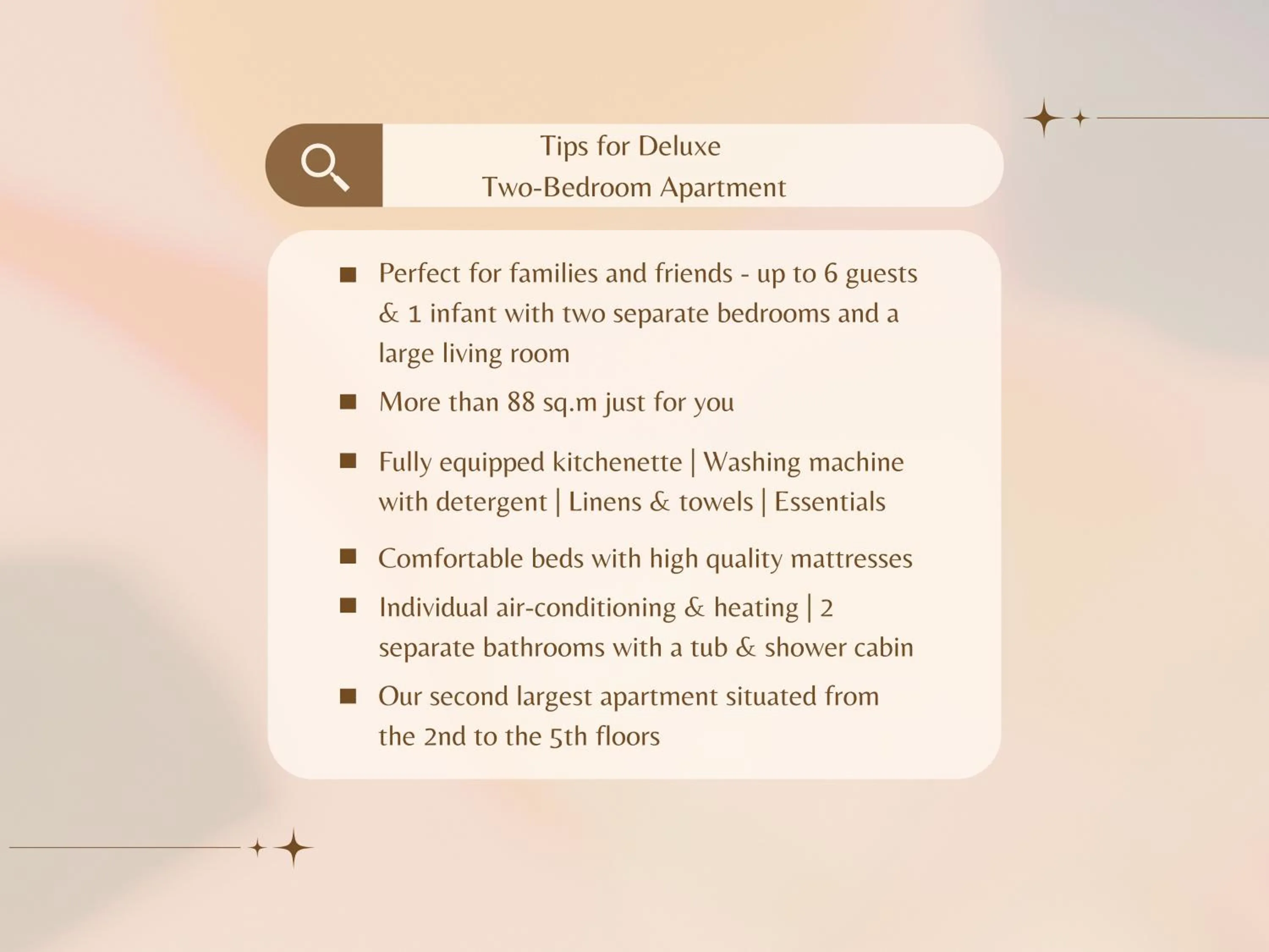 Text overlay in Louren Apartments