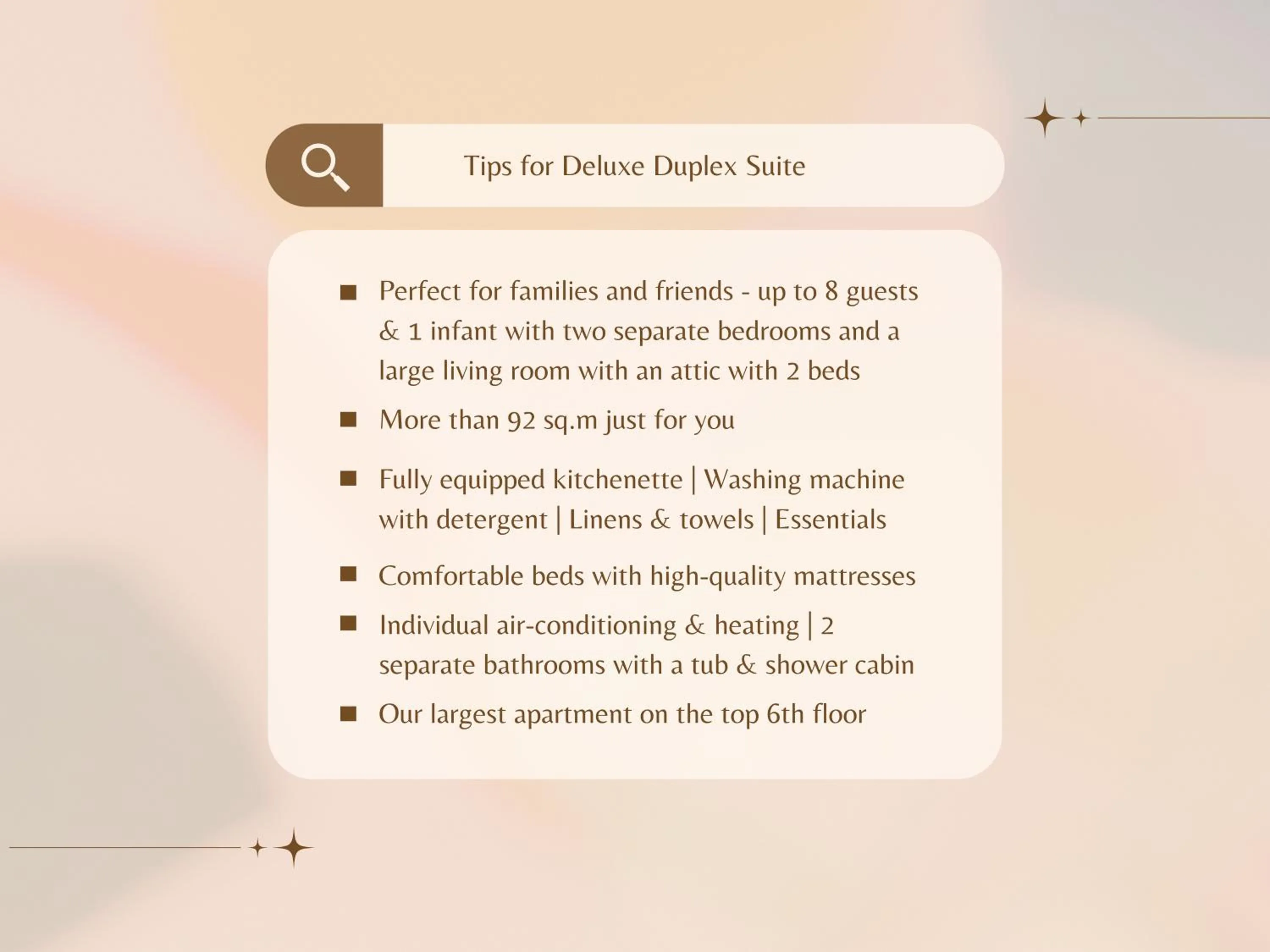 Text overlay in Louren Apartments