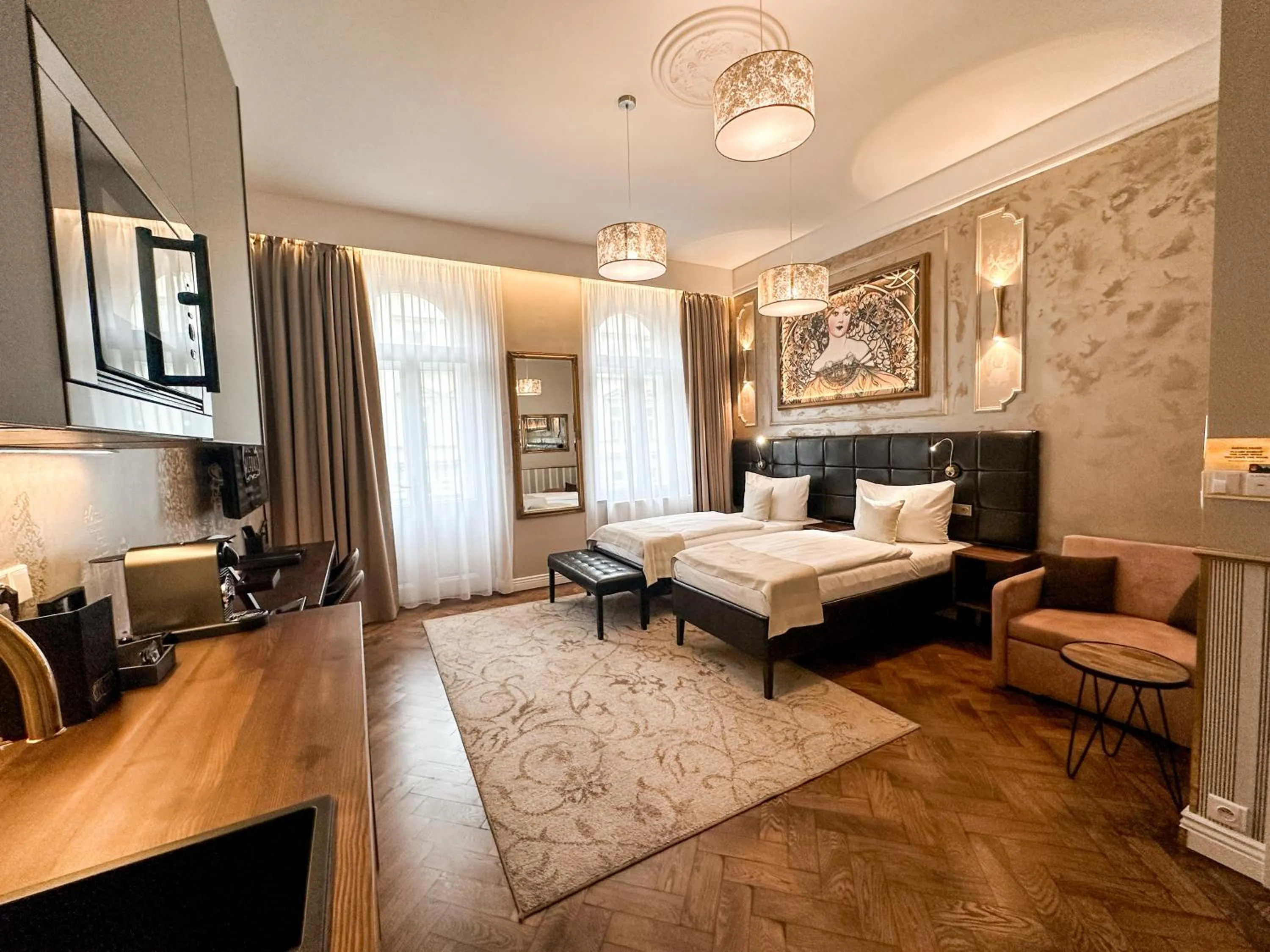 Bed in Alfons Boutique Hotel