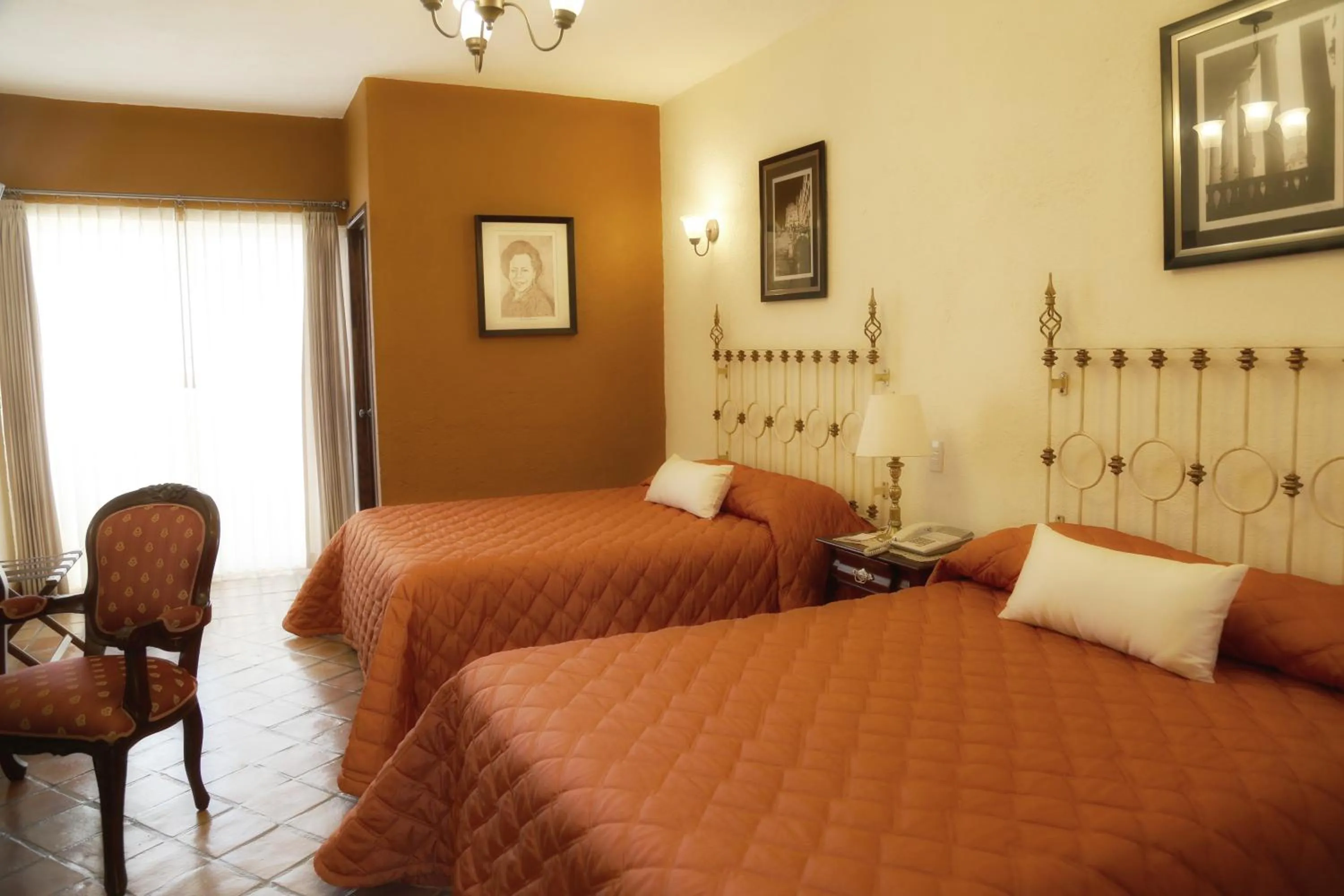 Decorative detail, Bed in El Meson de los Poetas