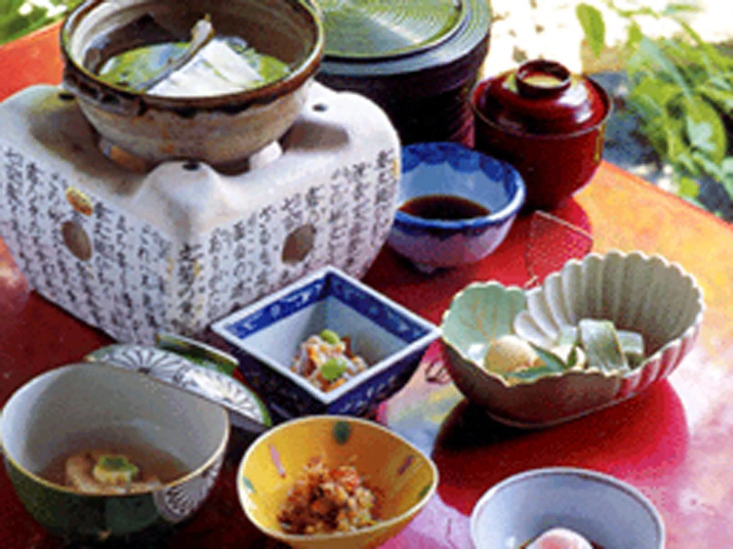 Asian breakfast in Ryokan Inakatei