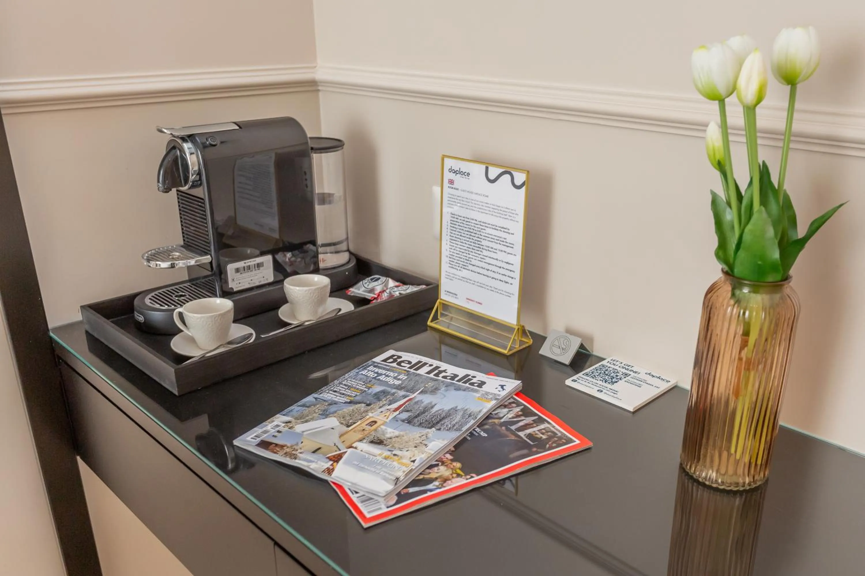 Coffee/tea facilities in Daplace - La Mongolfiera Rooms in Navona