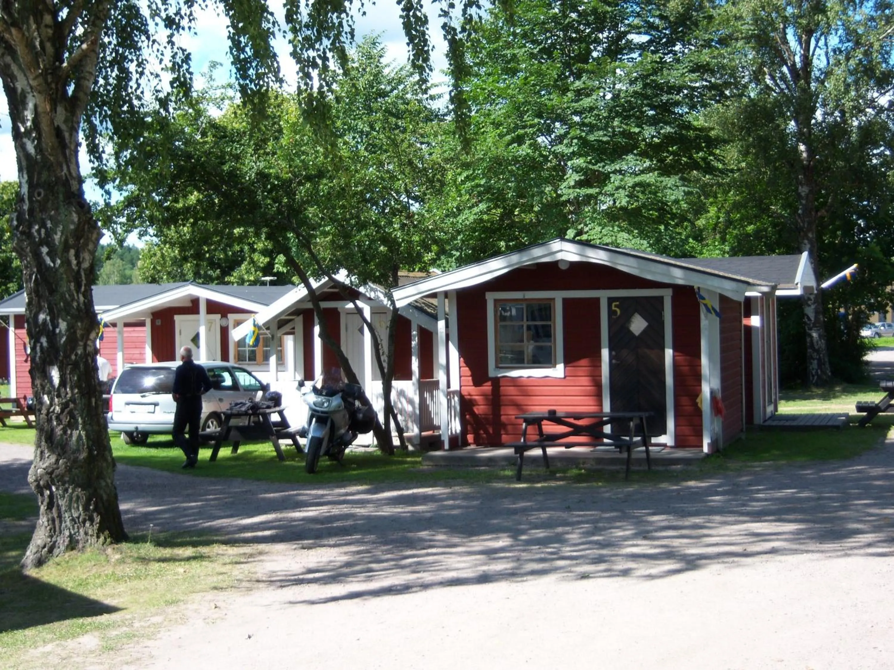 Facade/entrance in Korskullens Stugor
