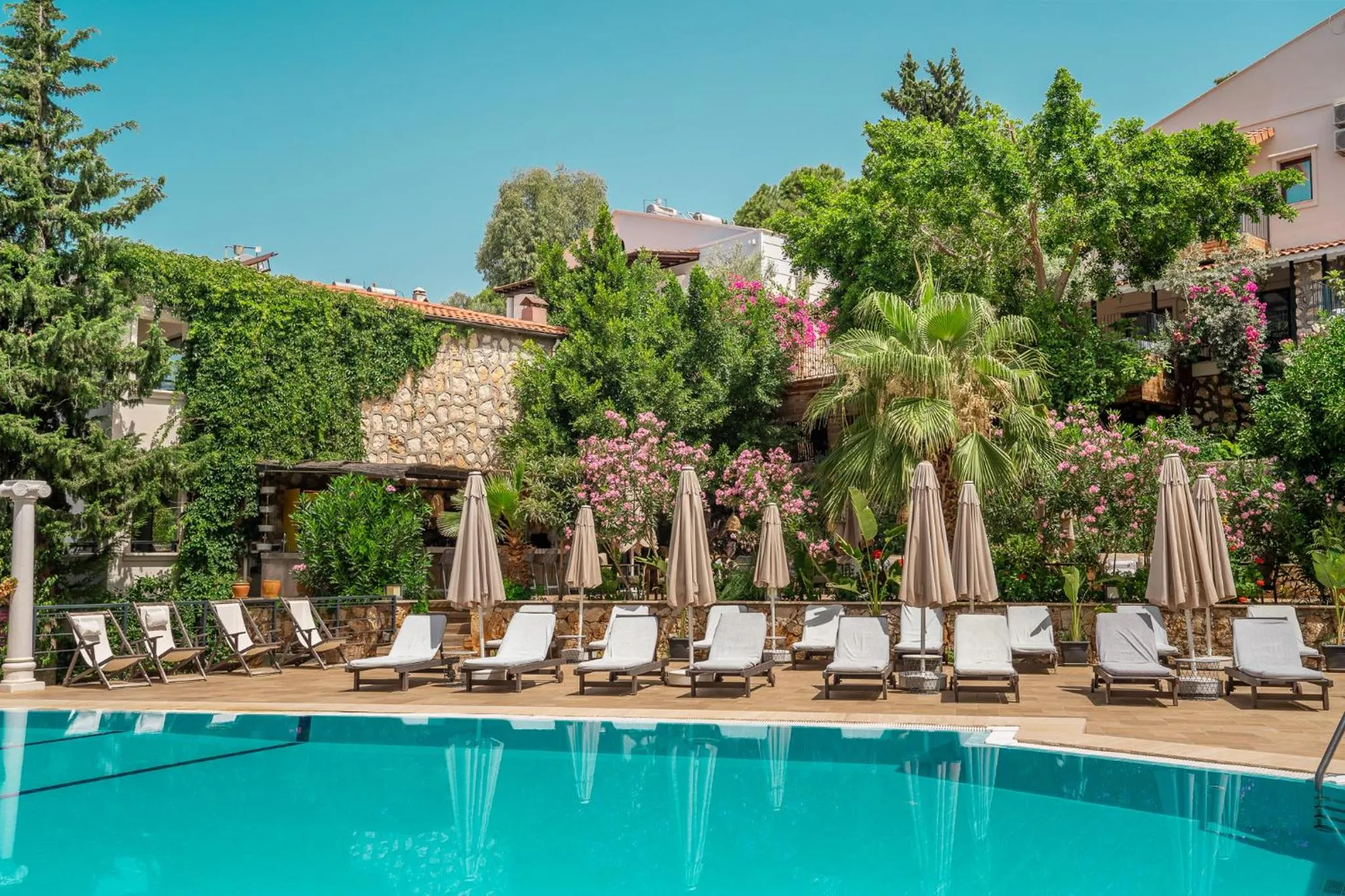 Garden view in True Blue Boutique Hotel Kalkan