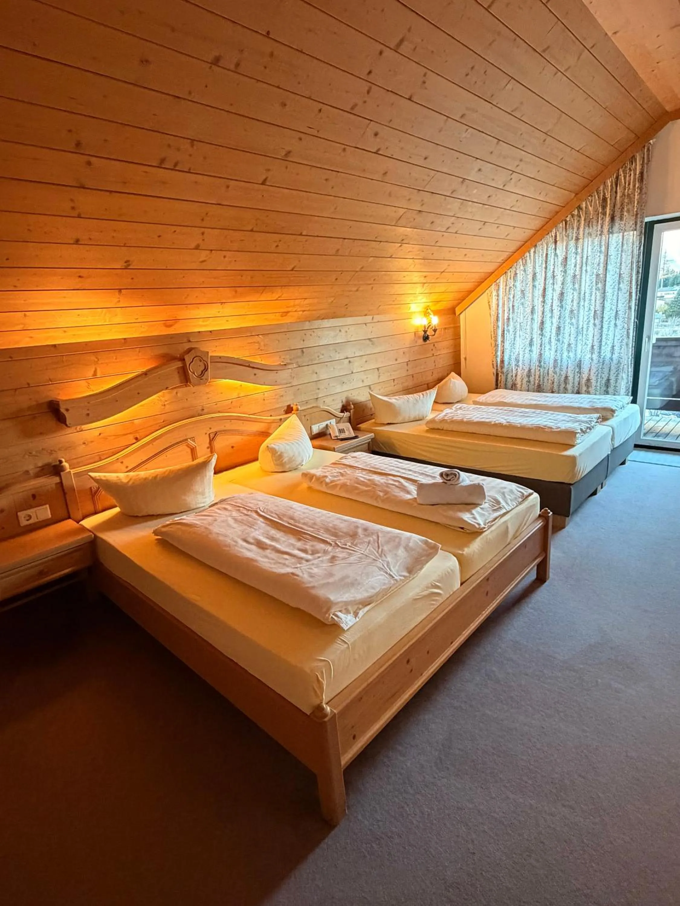 Bedroom, Bed in Hotel Gruberhof Innsbruck Igls B&B