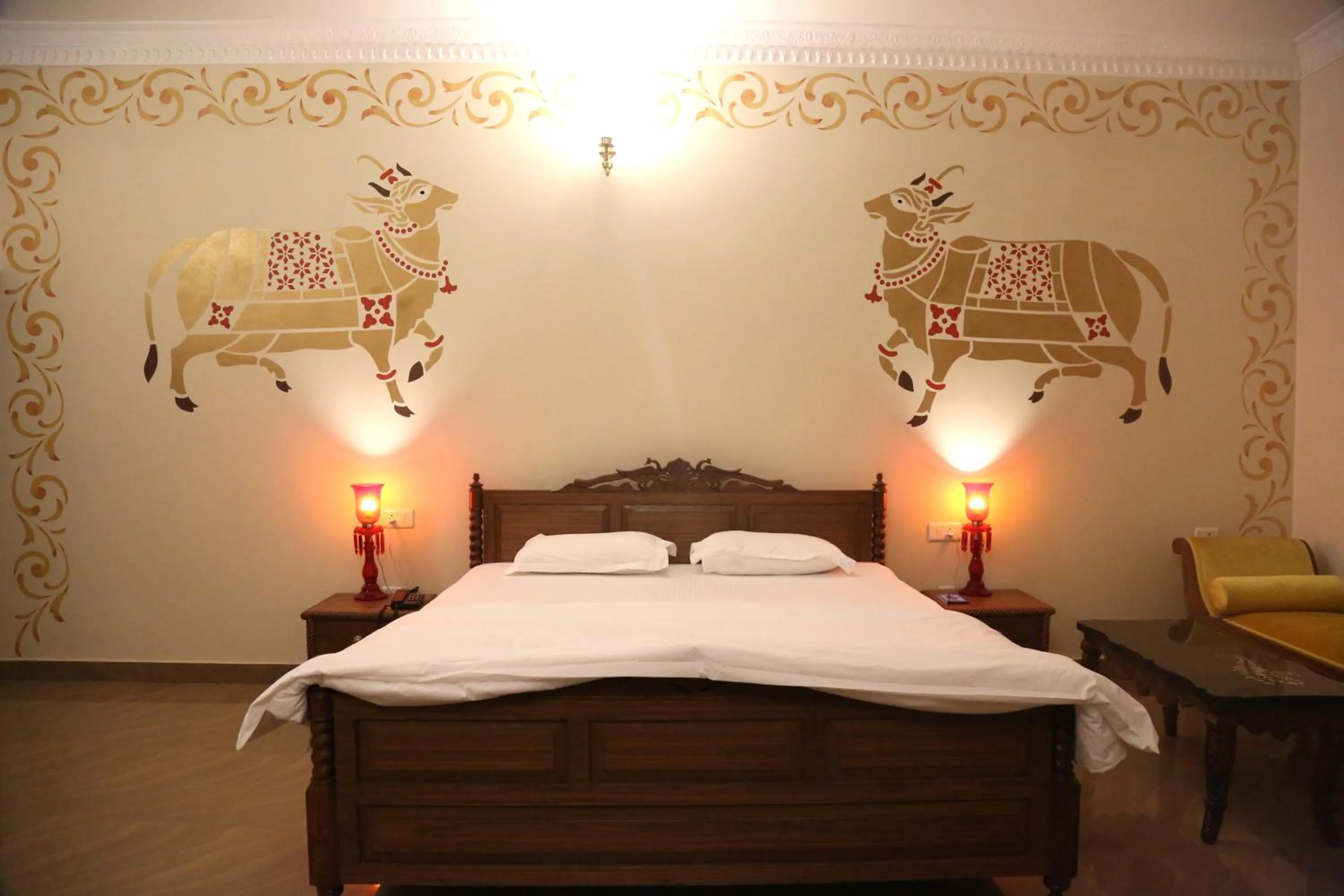 View (from property/room), Bed in Vijaigarh Kothi - Heritage boutique
