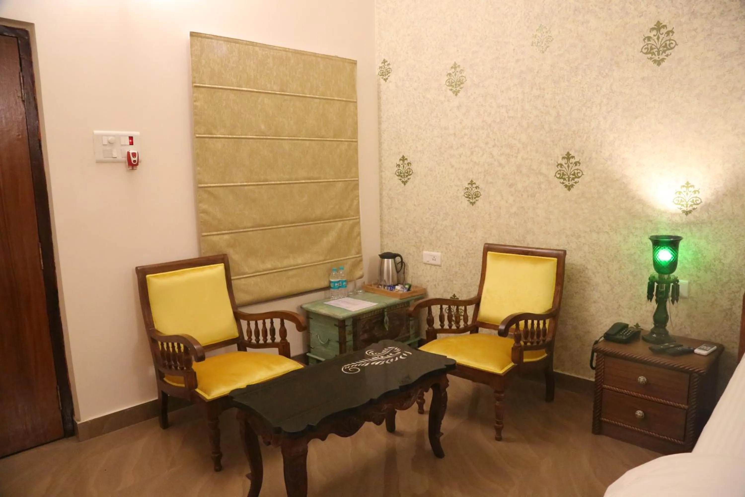 Seating area in Vijaigarh Kothi - Heritage boutique