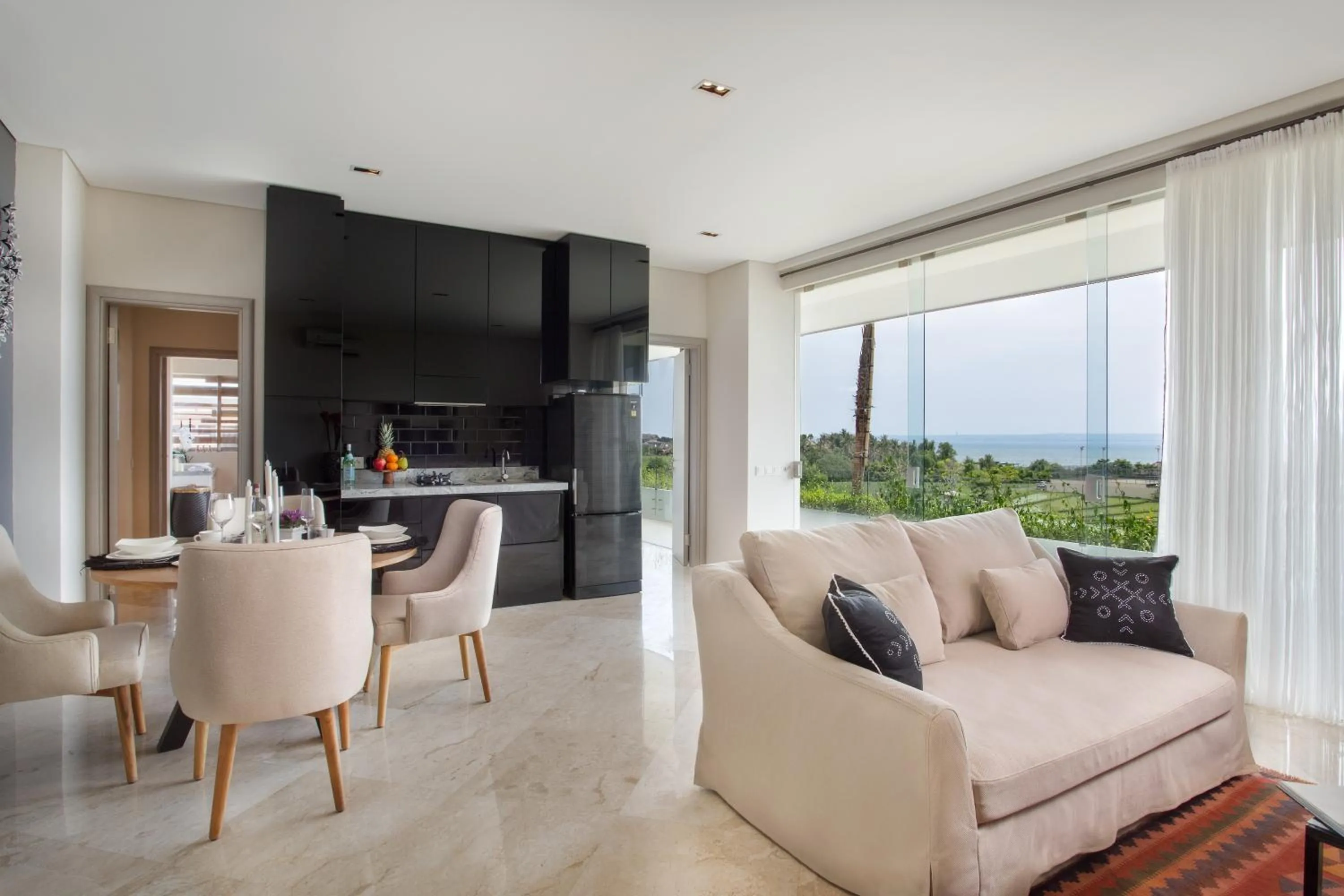 Dining area in The Double View Mansions Bali