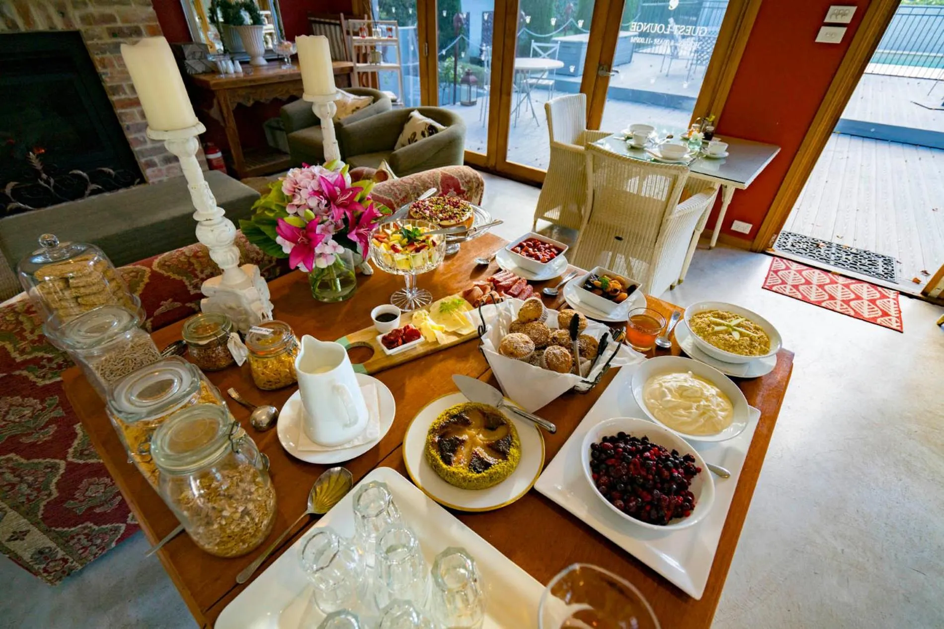 Food in Thistle Hill Guesthouse - walk to many wineries and restaurants