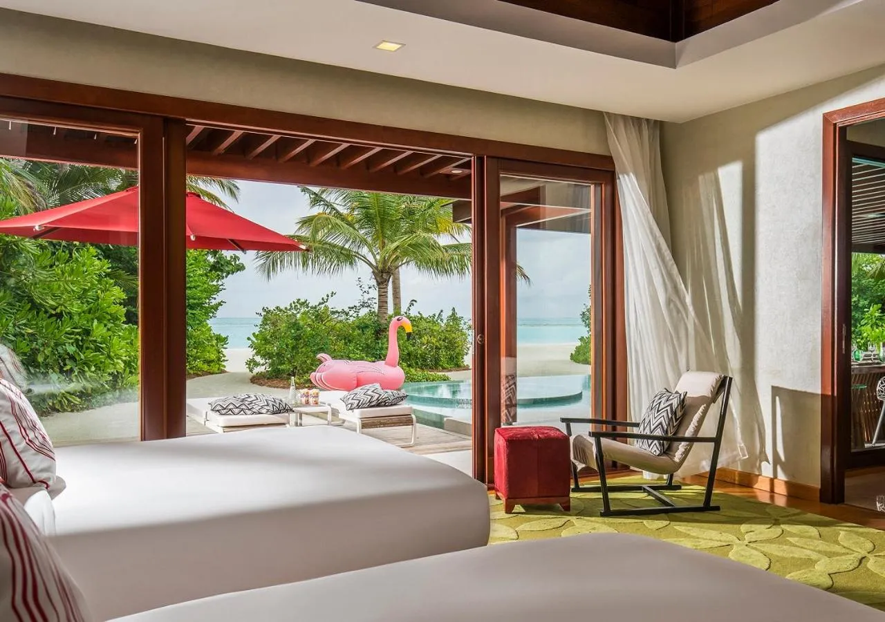 Patio, Bed in Niyama Private Islands Maldives