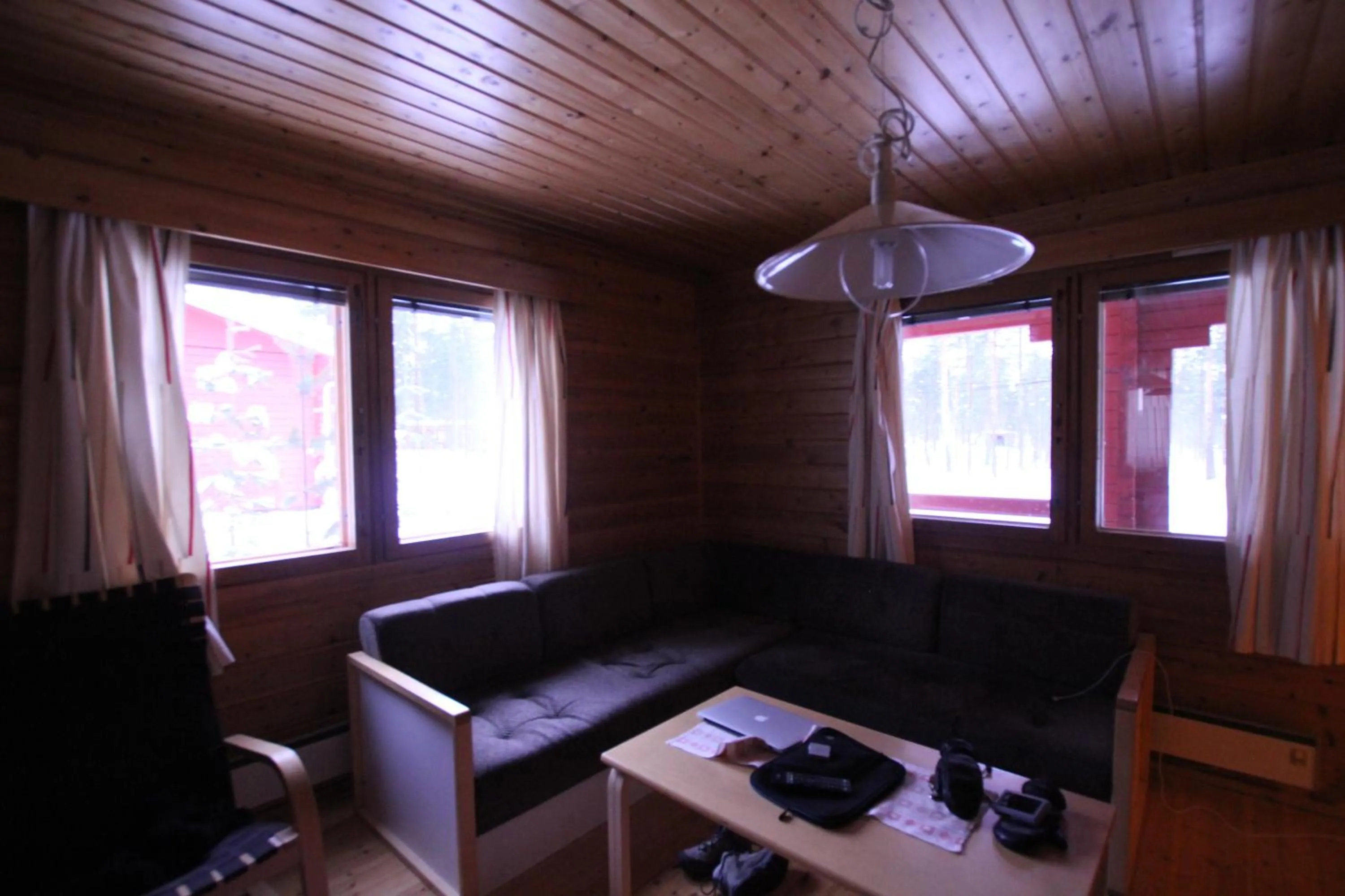 Seating area in Ukonjärven Holiday Village