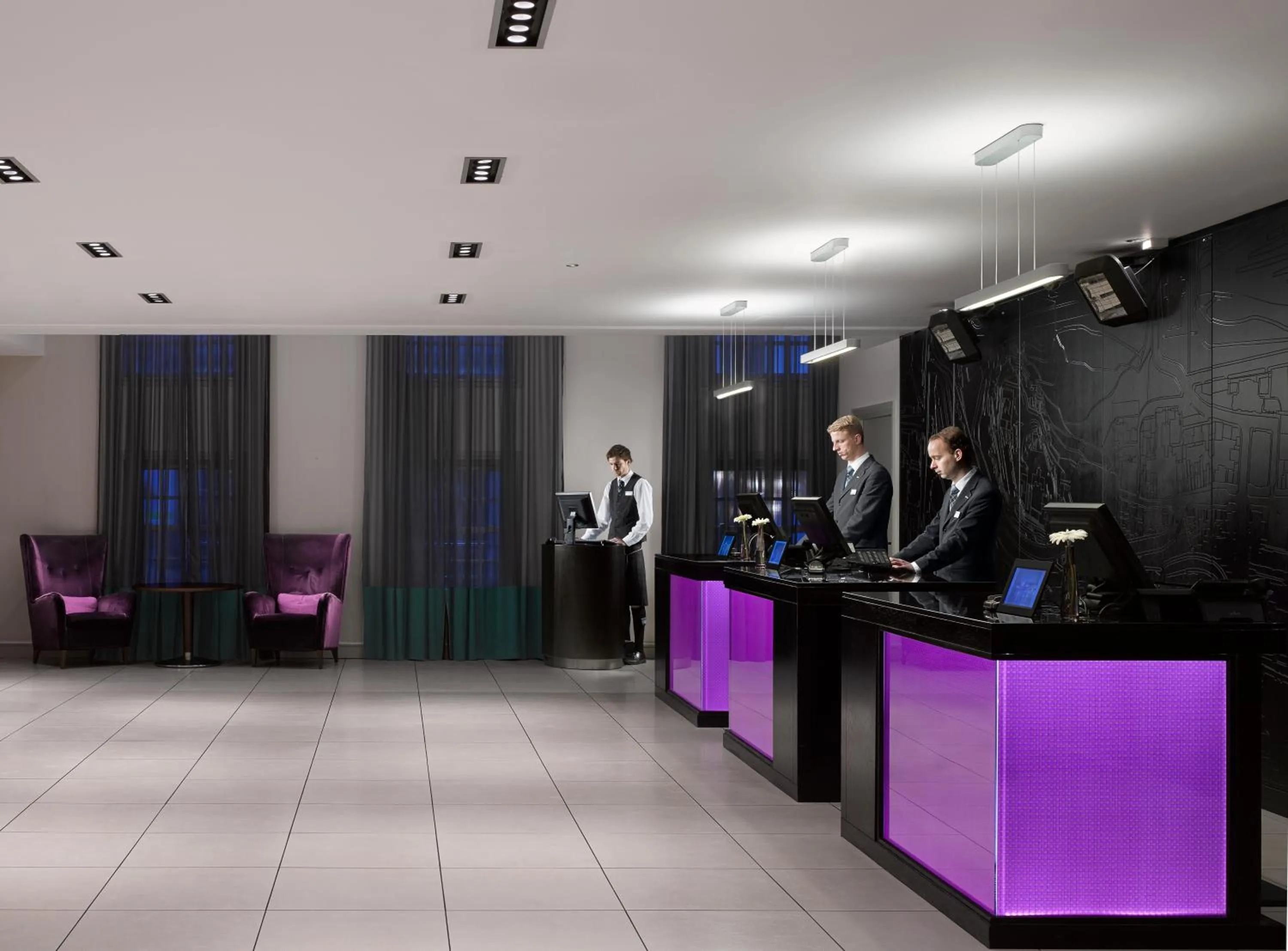 Lobby or reception in Radisson Blu Hotel, Edinburgh City Centre