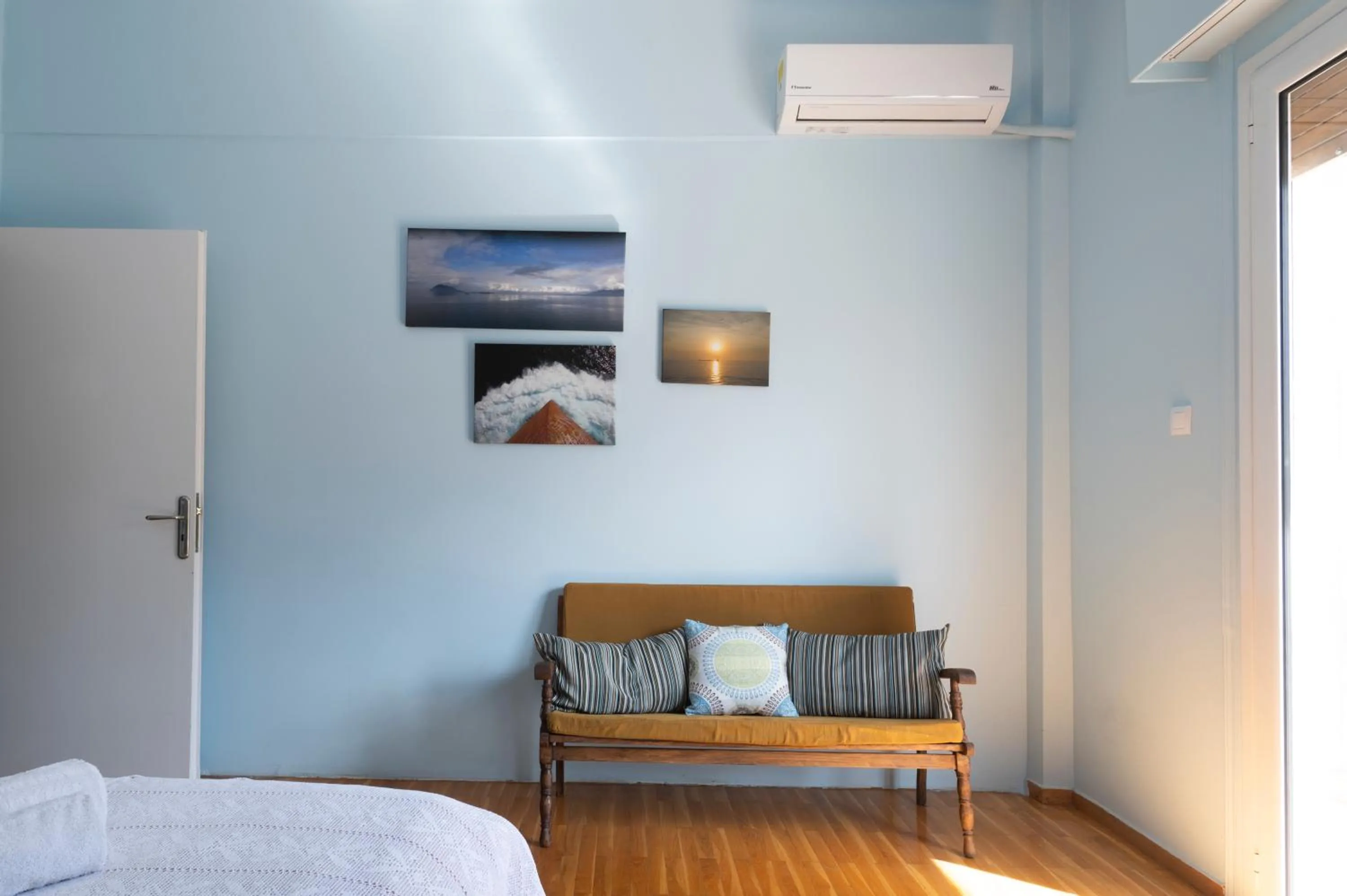 Bed in Kalamata Art Rooms