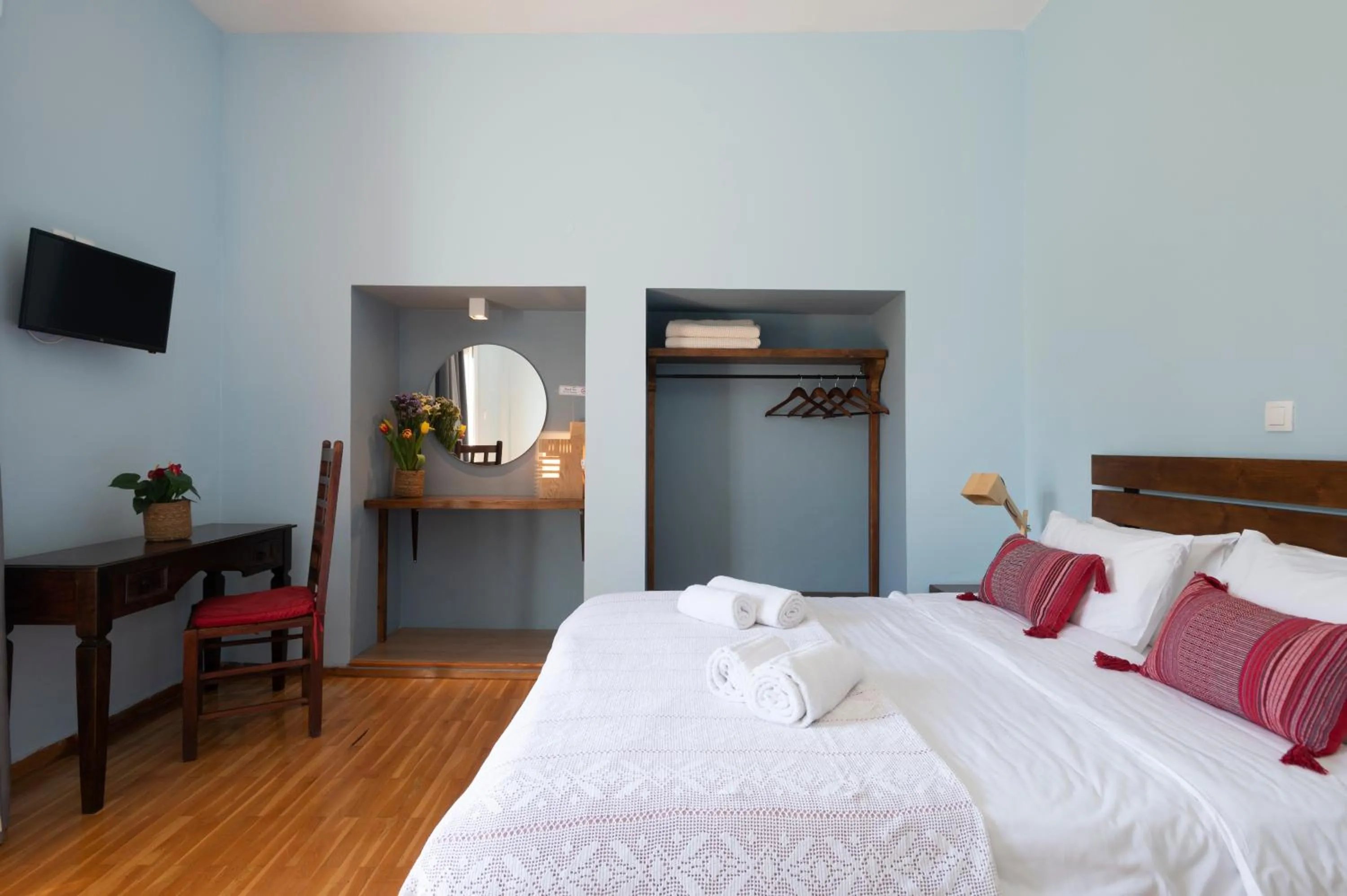 Bedroom, Bed in Kalamata Art Rooms