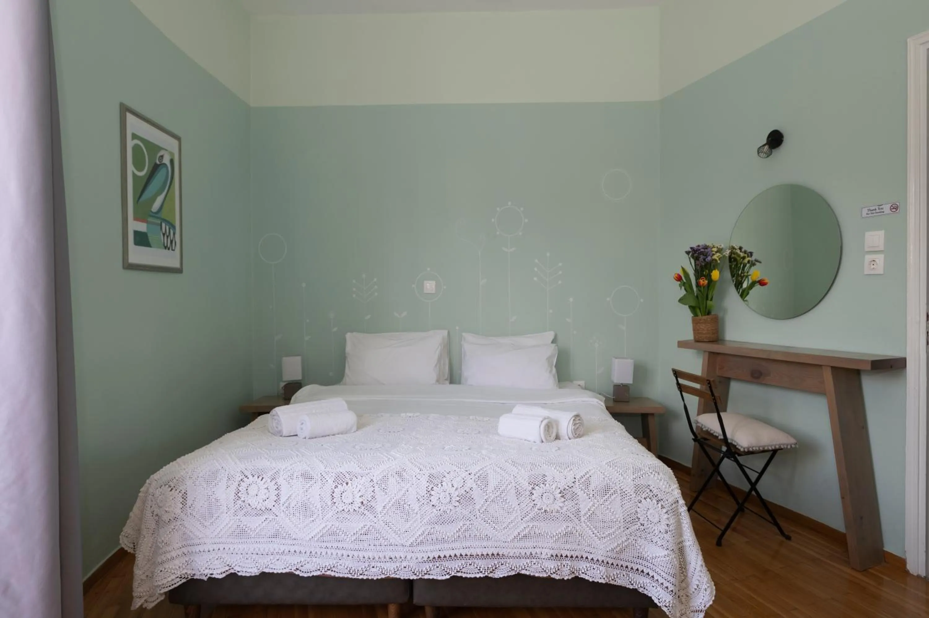 Bed in Kalamata Art Rooms