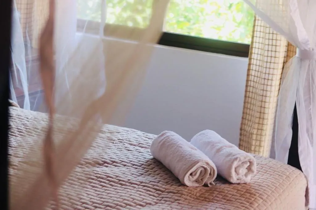 Bed in Hotel Sun Ha Bacalar