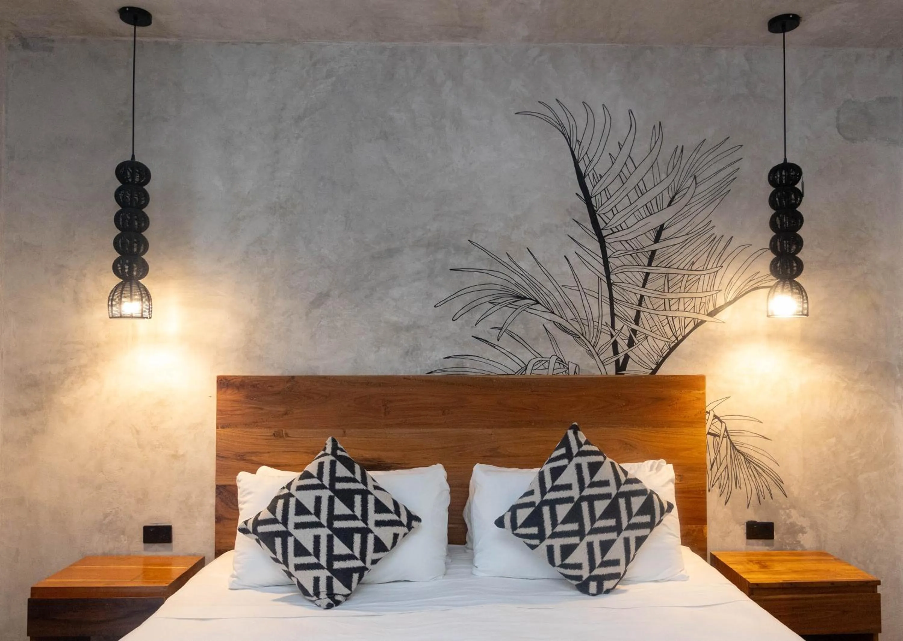 Bed in Hotel Sun Ha Bacalar