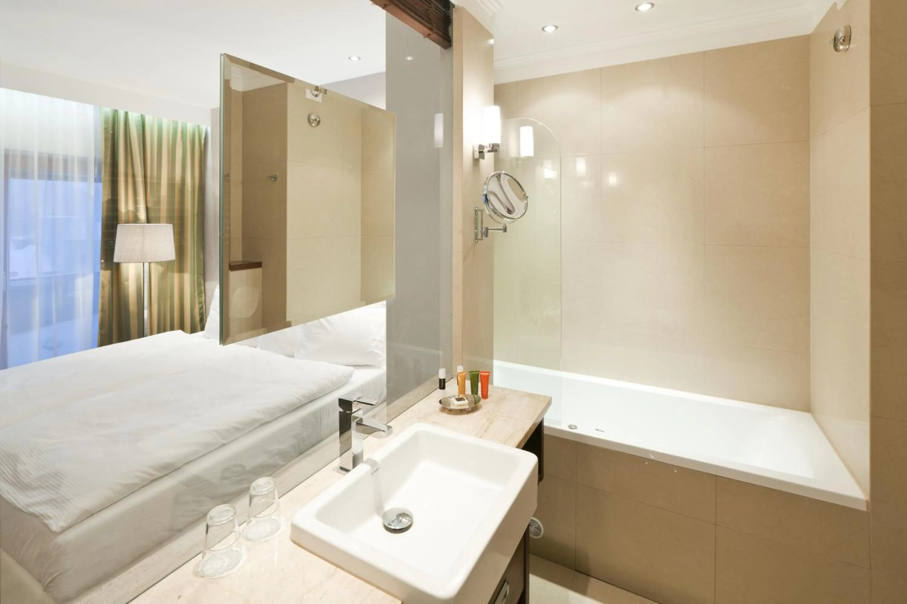 Bathroom, Bed in Pytloun City Boutique Self Check-in Hotel