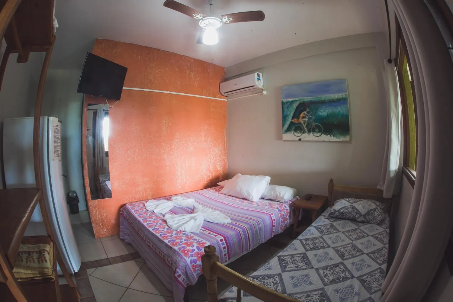 Bed in Pousada Pé na Areia