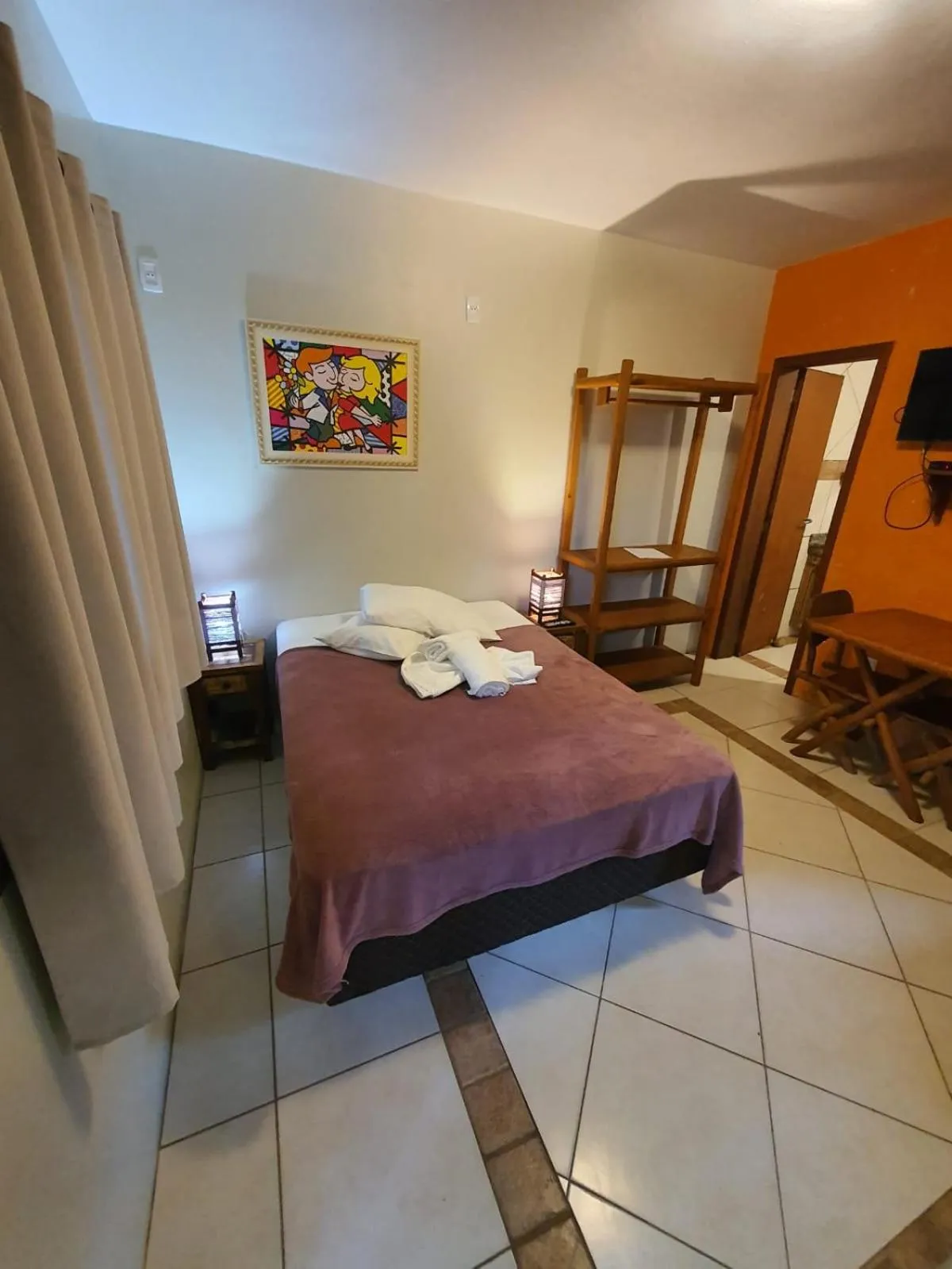 Bed in Pousada Pé na Areia