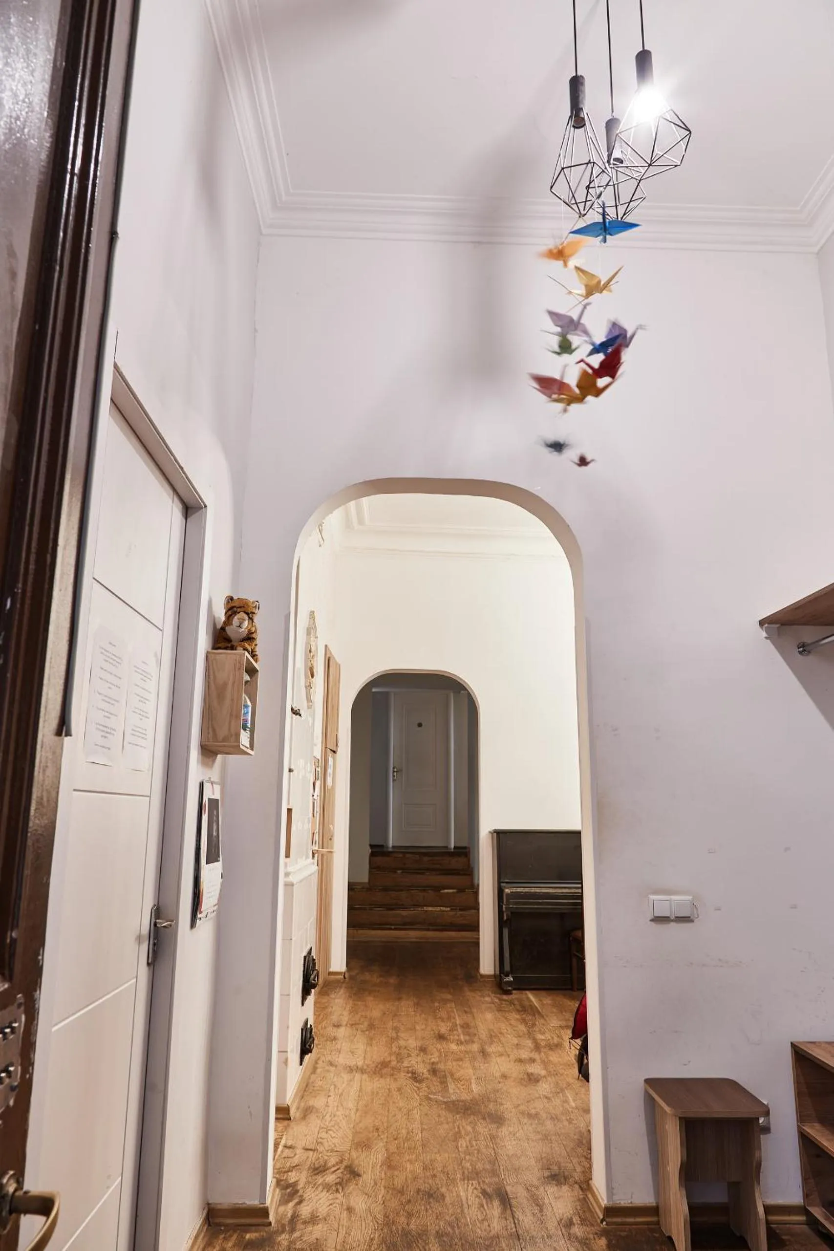 Communal lounge/ TV room in Moosica Hostel