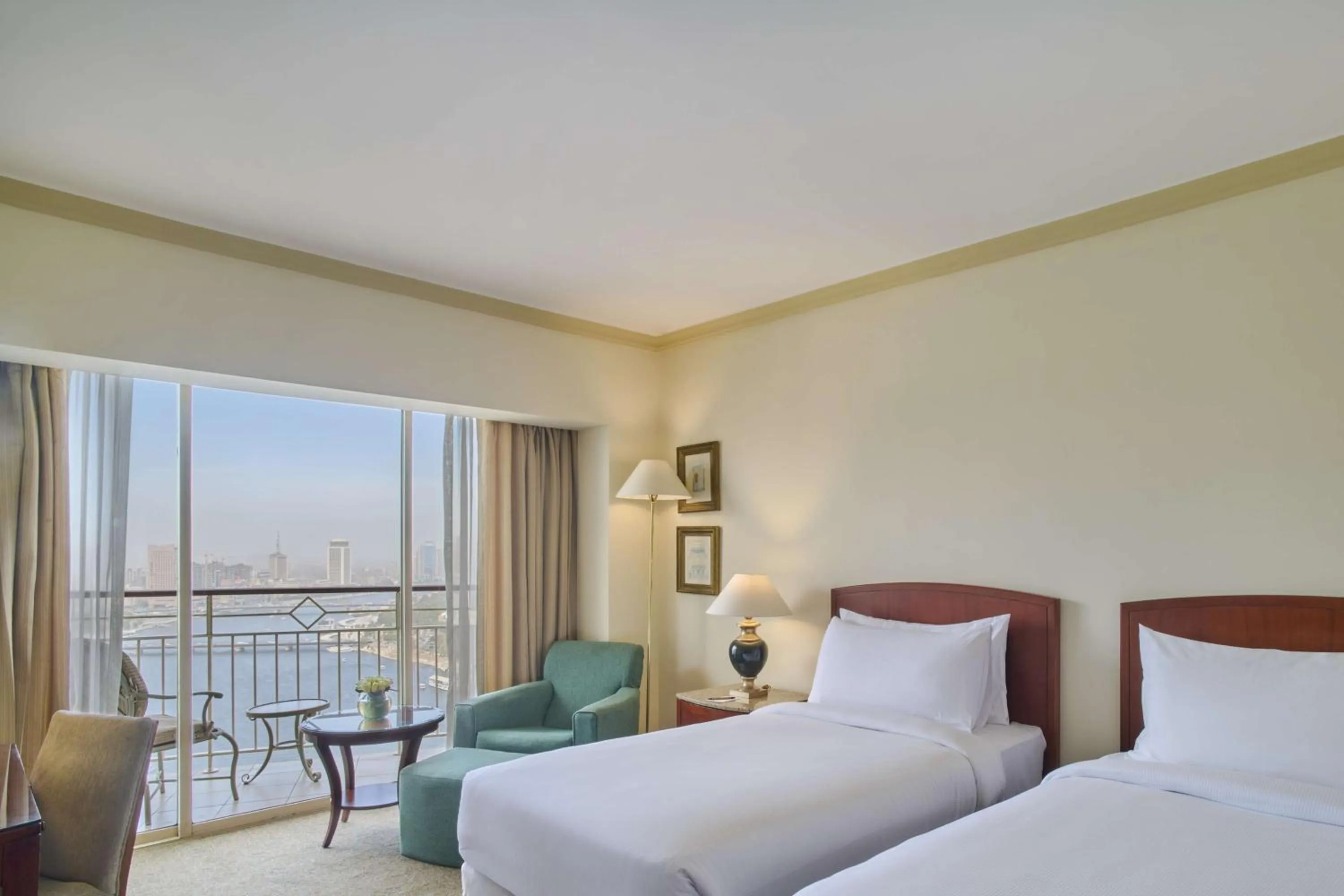 Bed in Hilton Cairo Grand Nile