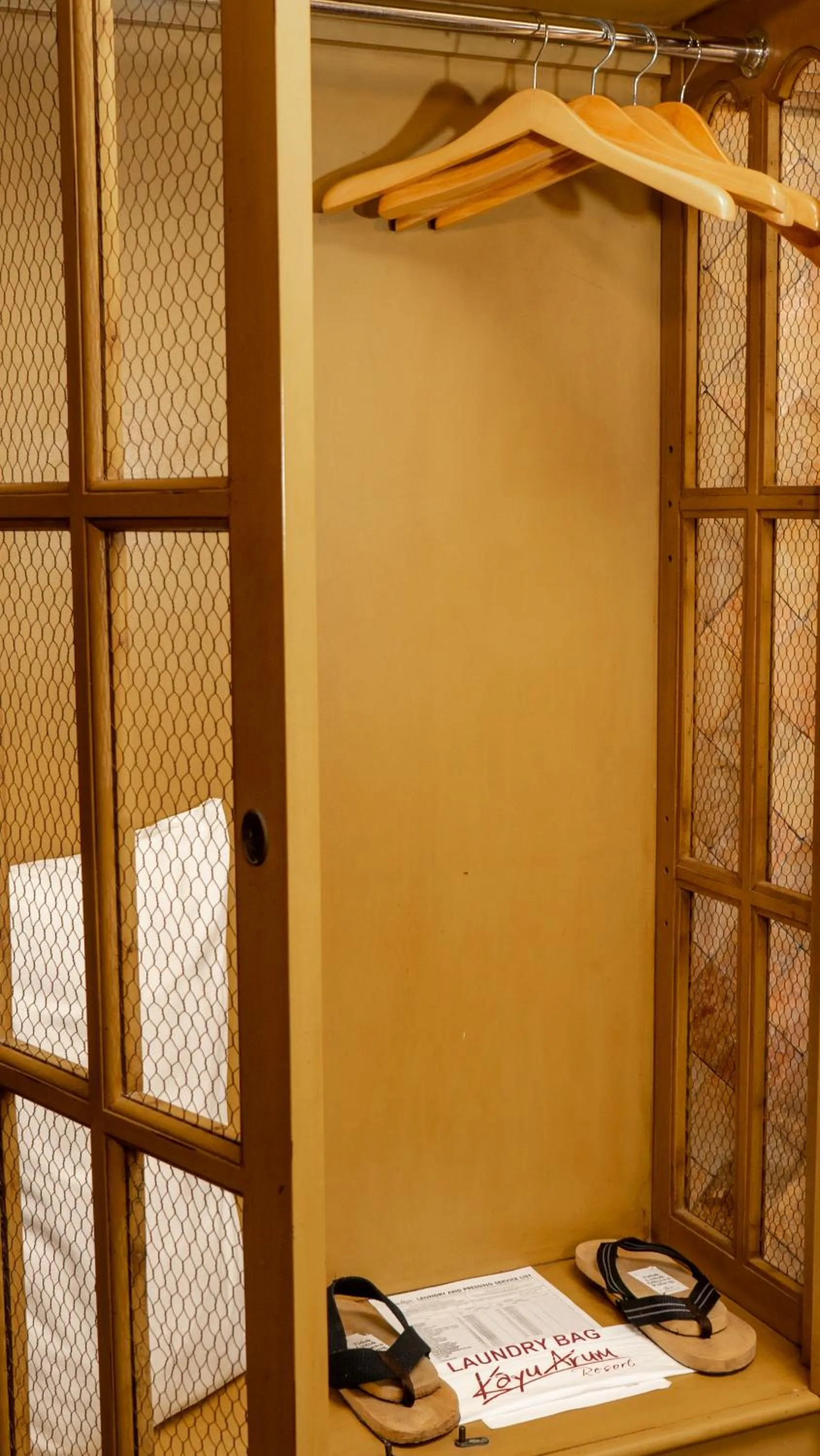 wardrobe in Kayu Arum Resort