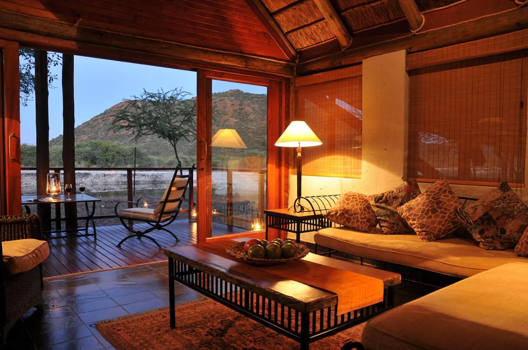 Seating area in Tau Game Lodge