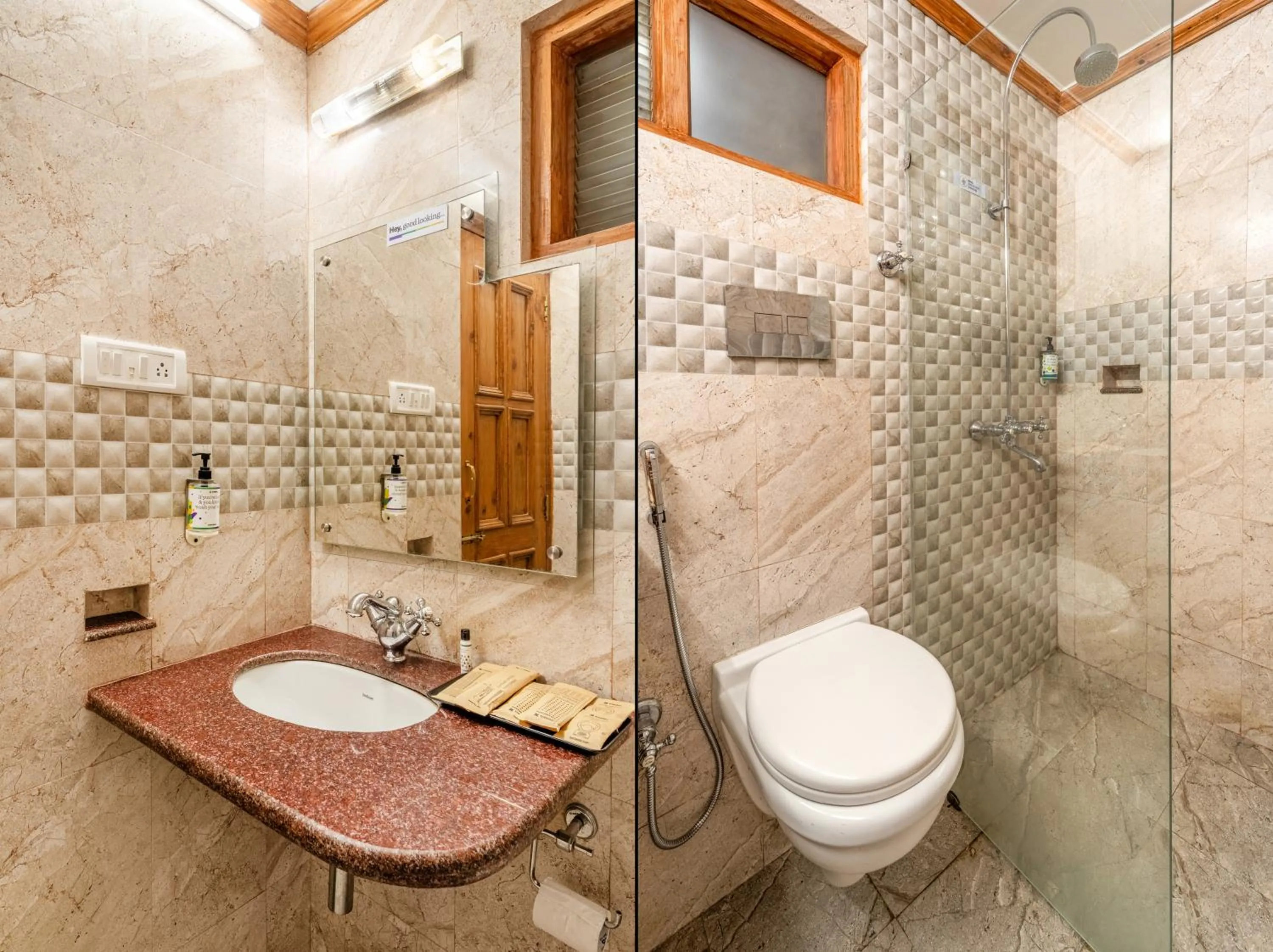 Bathroom in Treebo Premium Bridge View Regency, Mall Road