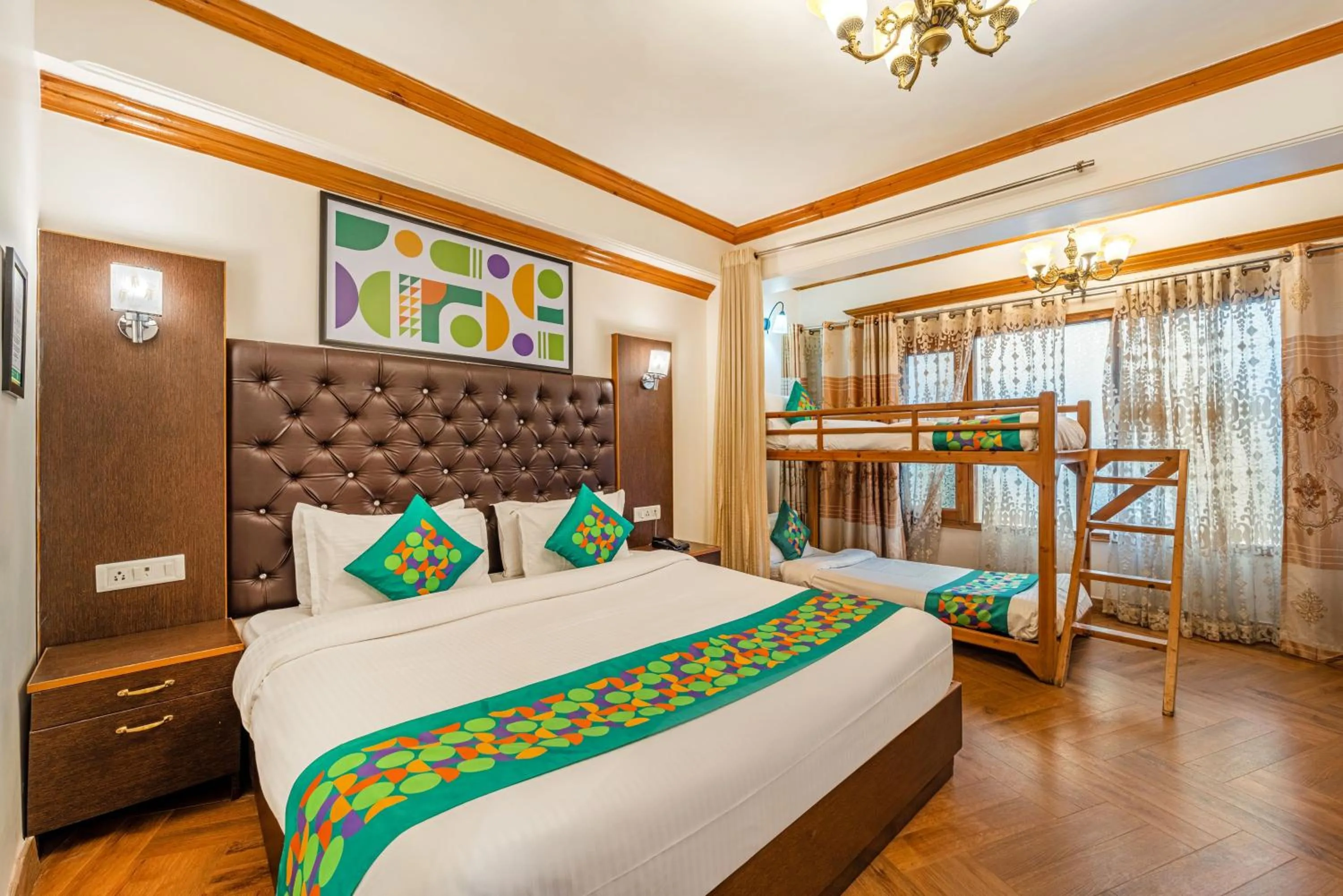 Bedroom, Bed in Treebo Premium Bridge View Regency, Mall Road