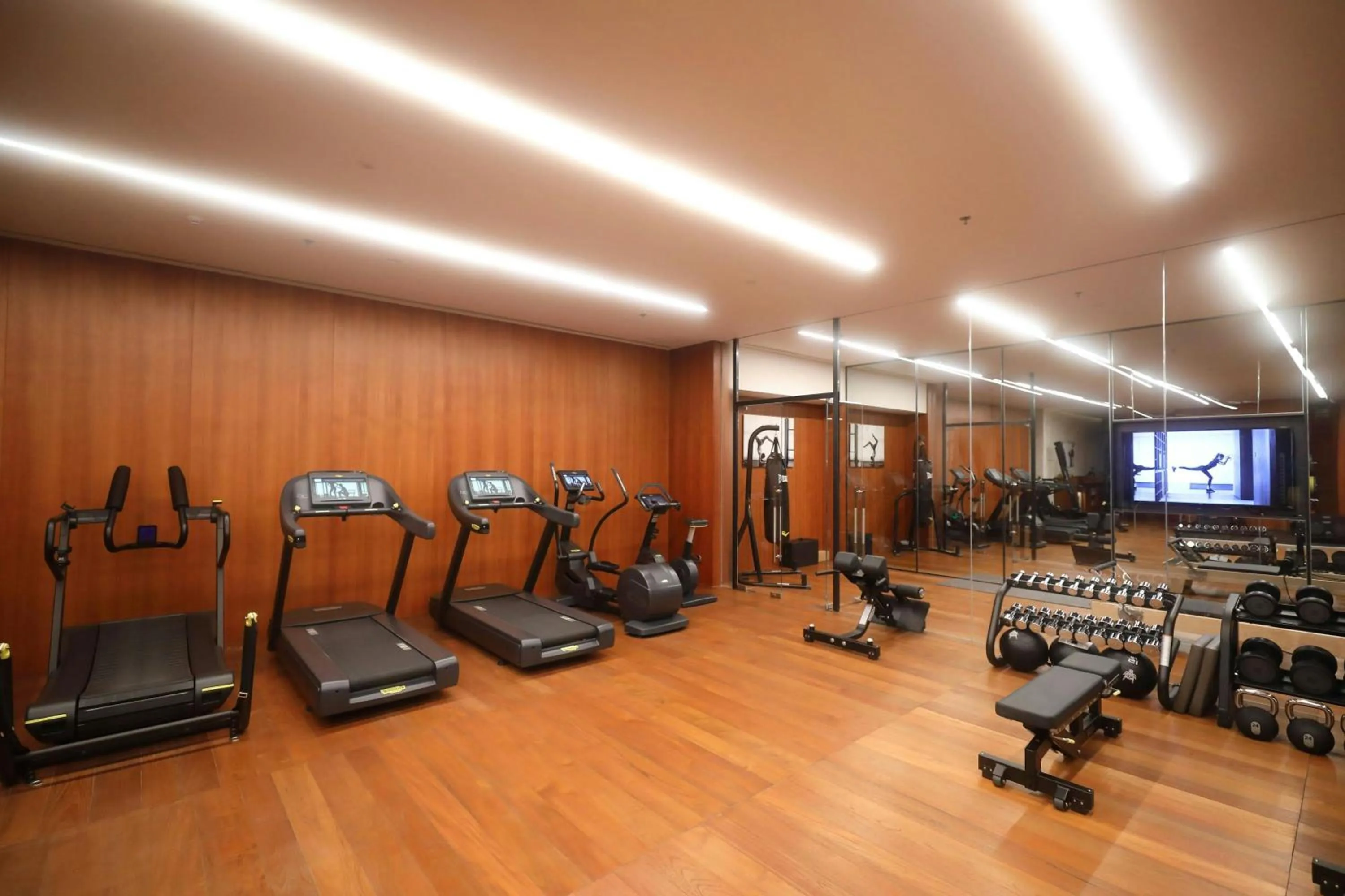 Fitness centre/facilities in Bulgari Hotel Shanghai