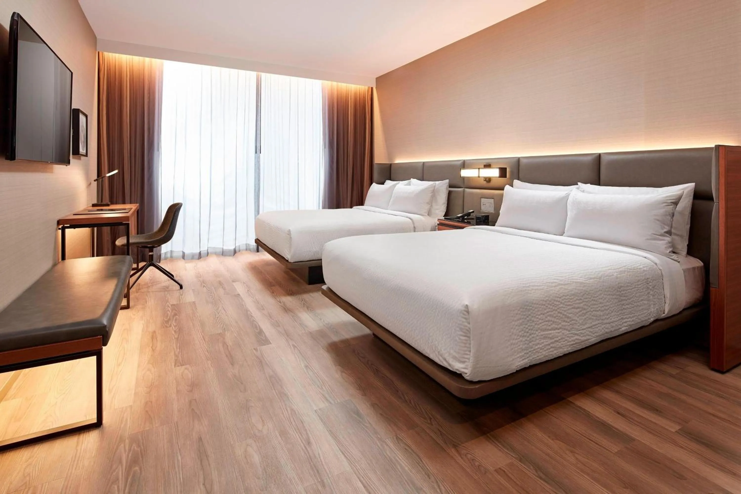 Photo of the whole room, Bed in AC Hotel by Marriott Sunnyvale Cupertino