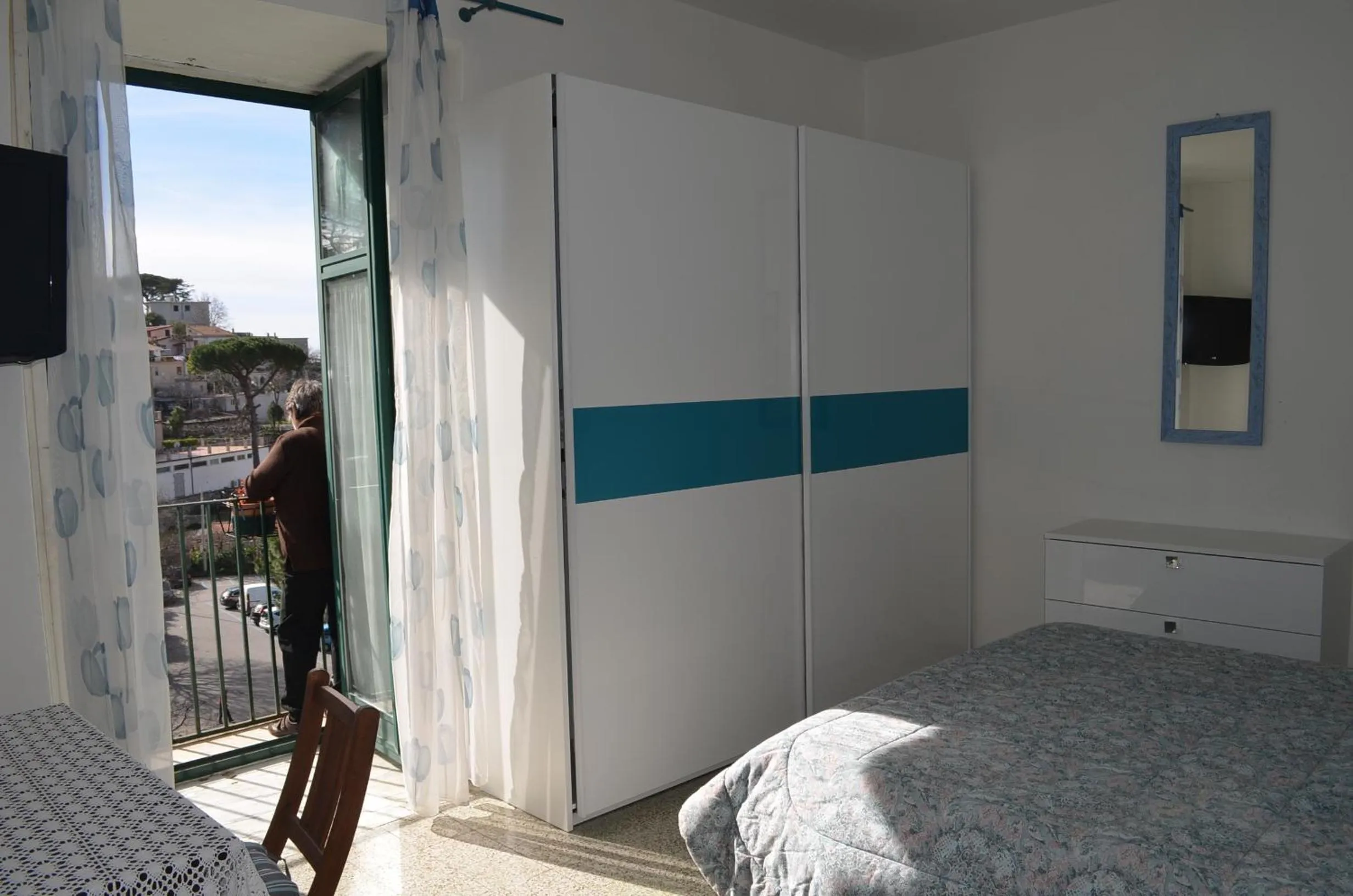 Balcony/Terrace, Bed in Palazzo Della Marra