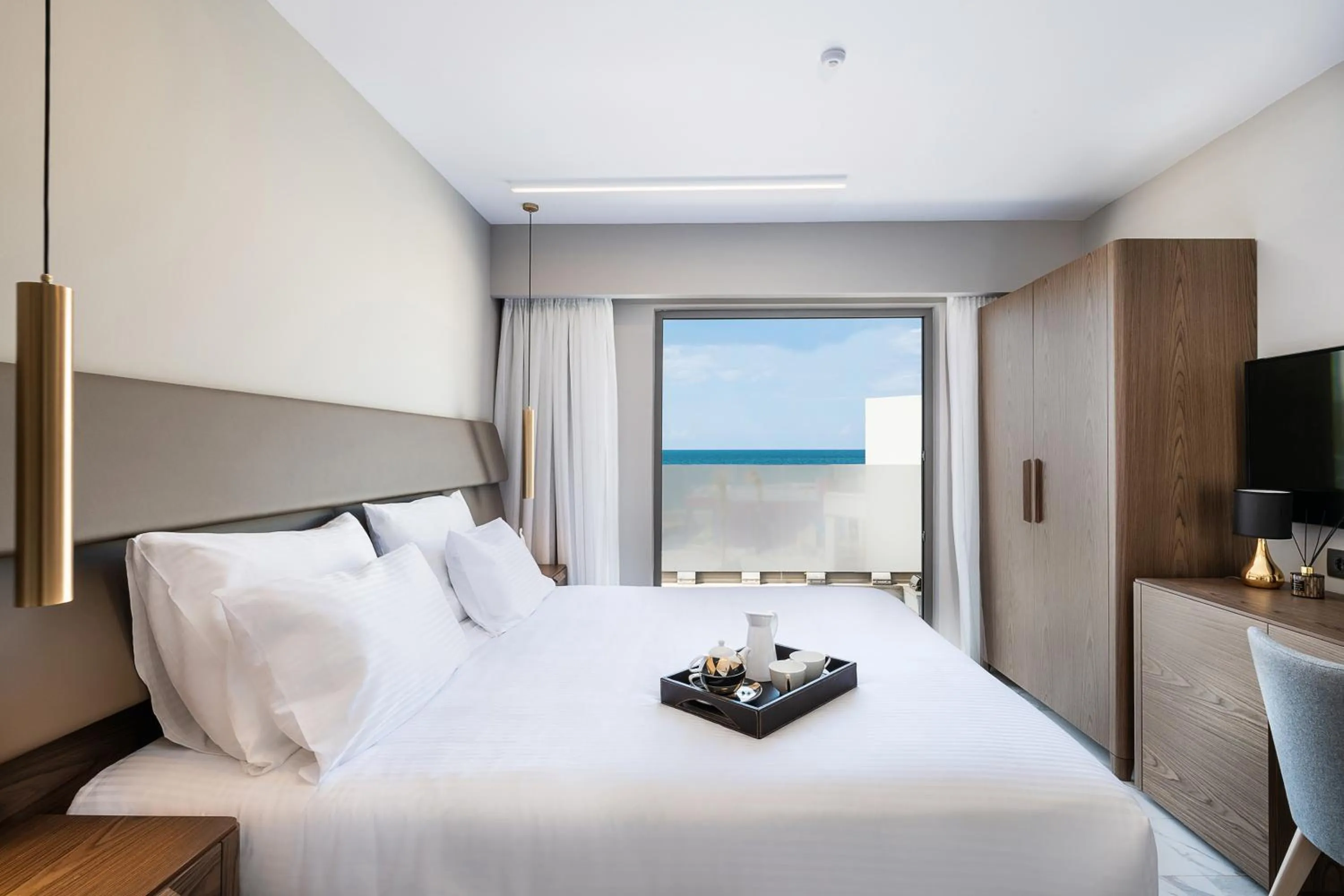 Bedroom, Bed in Porto Platanias Beach Luxury Selection - Adults Only
