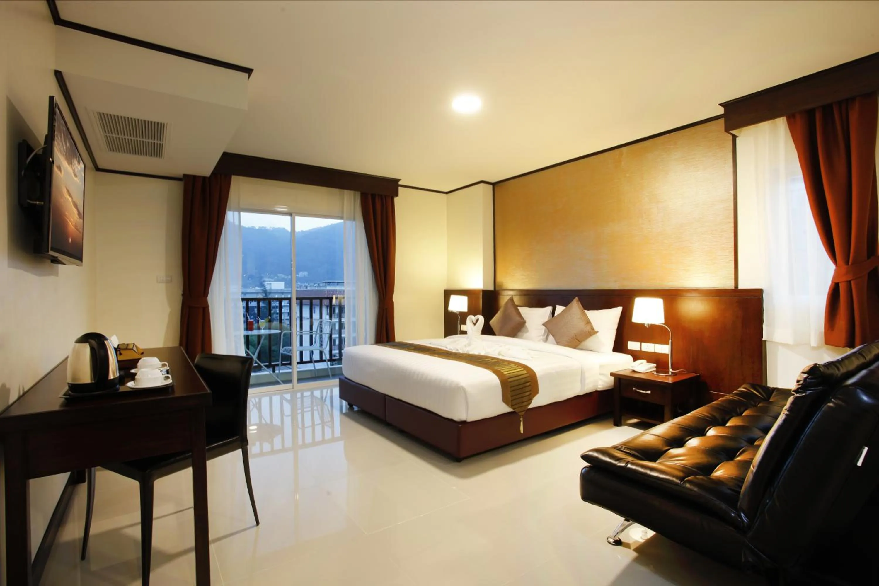 Bedroom, Bed in Orchid Resortel