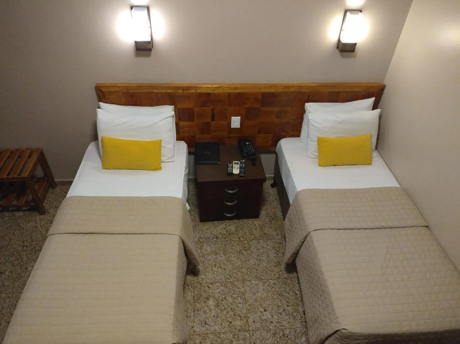 Bed in Hotel Pousada Santa Rita