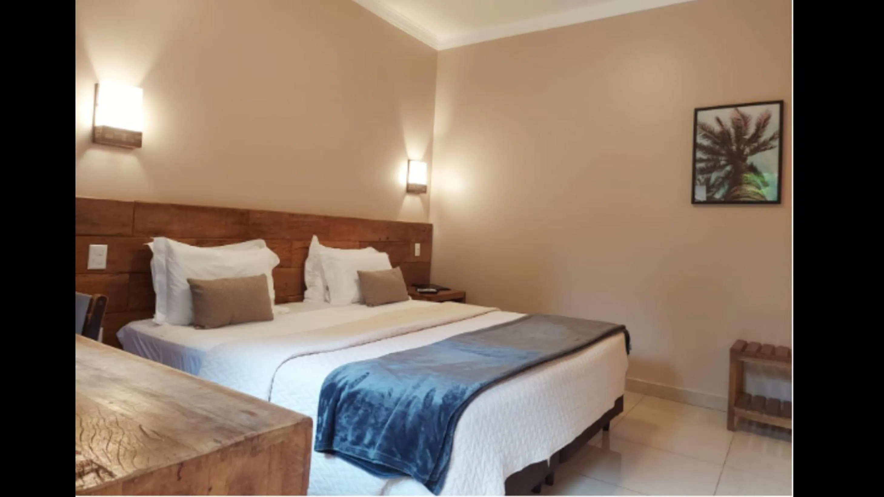 Bed in Hotel Pousada Santa Rita