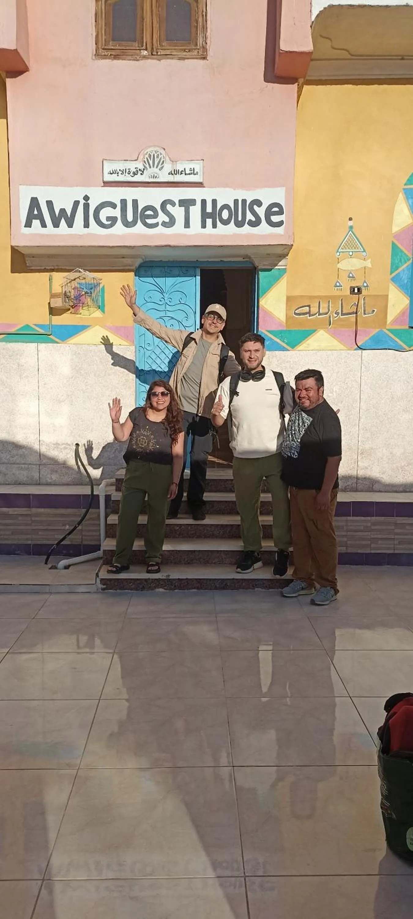 group of guests in Awi Guest House