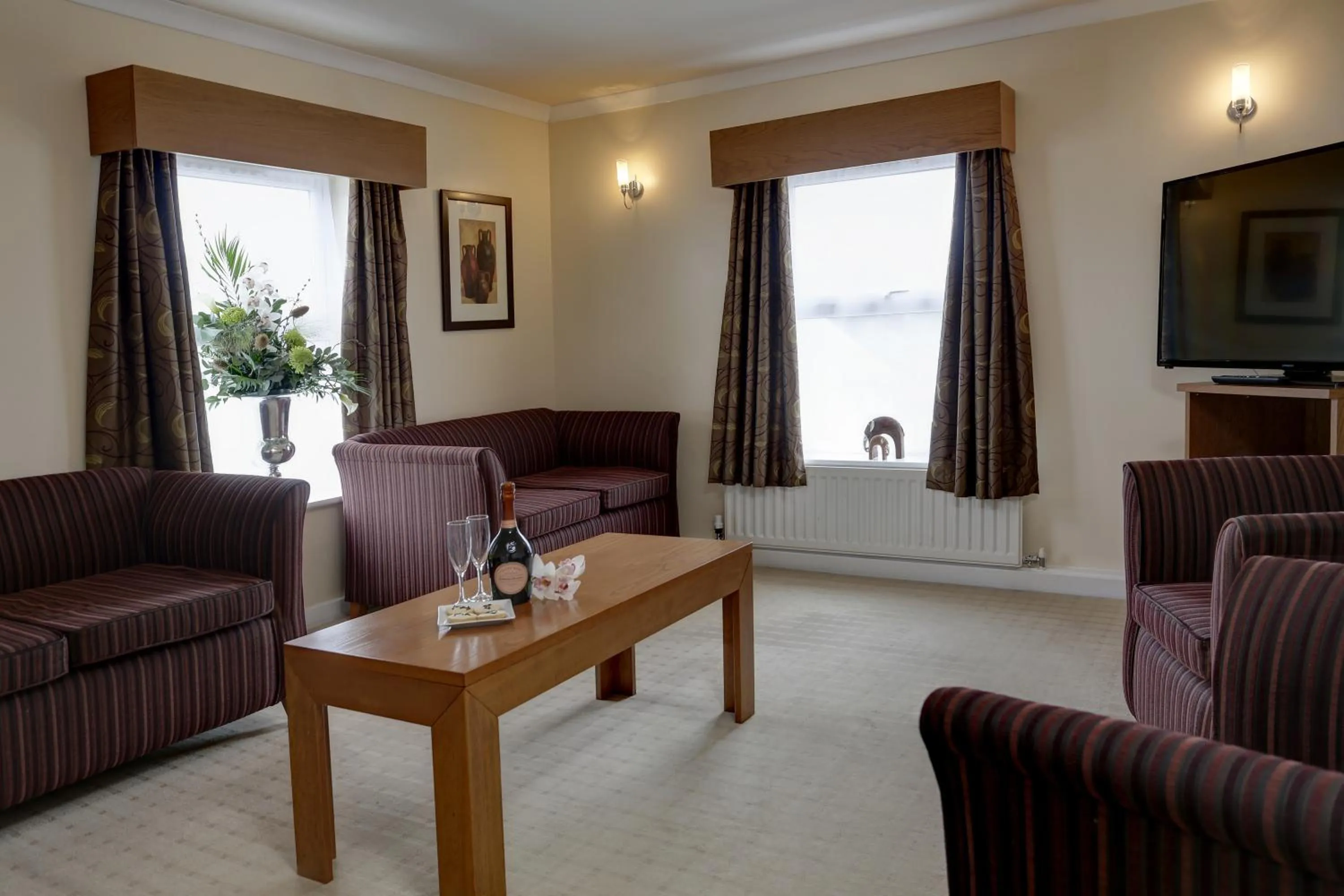 Seating area in Burn Hall Hotel