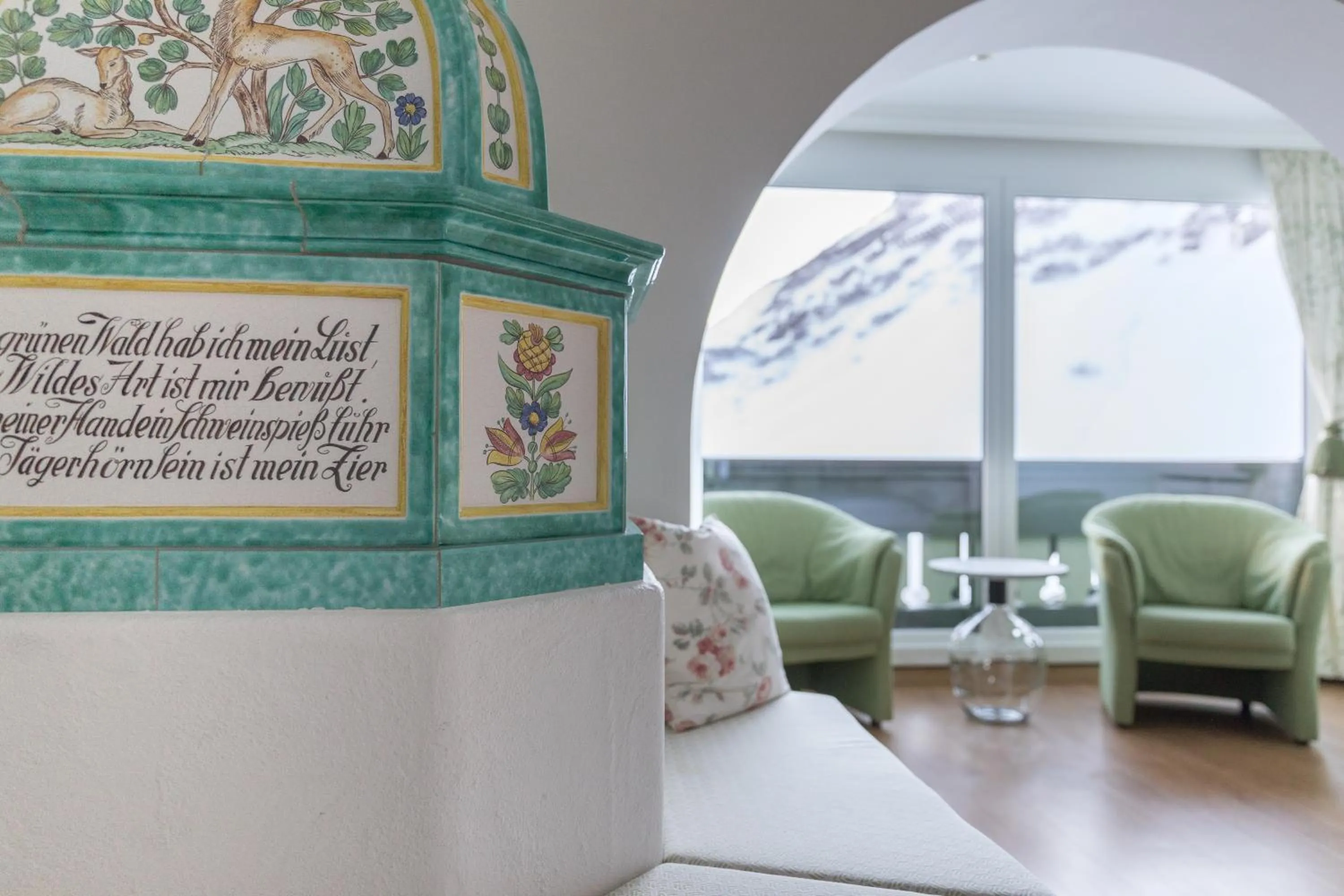 Seating area in Hotel Albona Nova