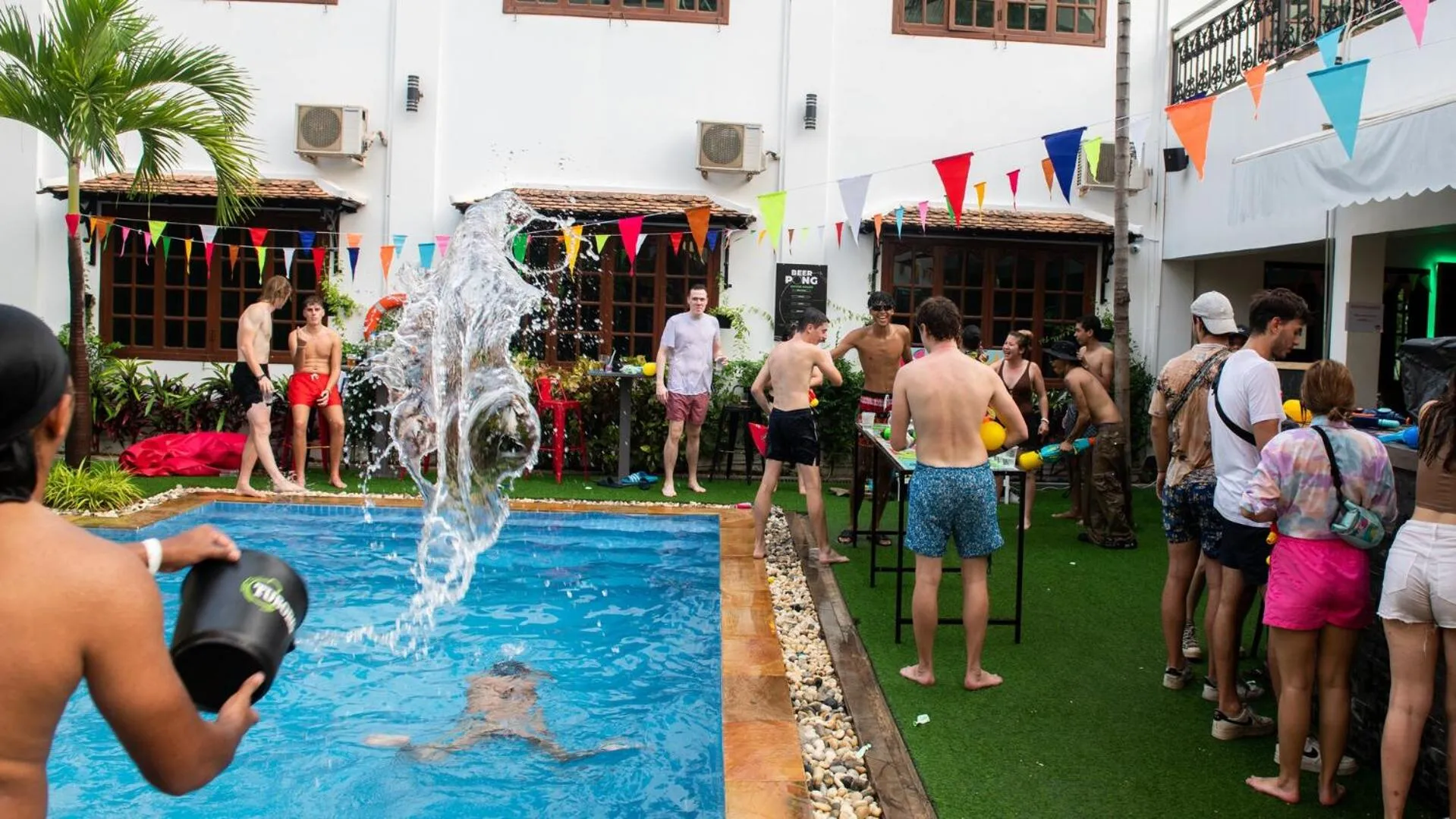 Swimming pool in Mad Monkey Hostel Siem Reap