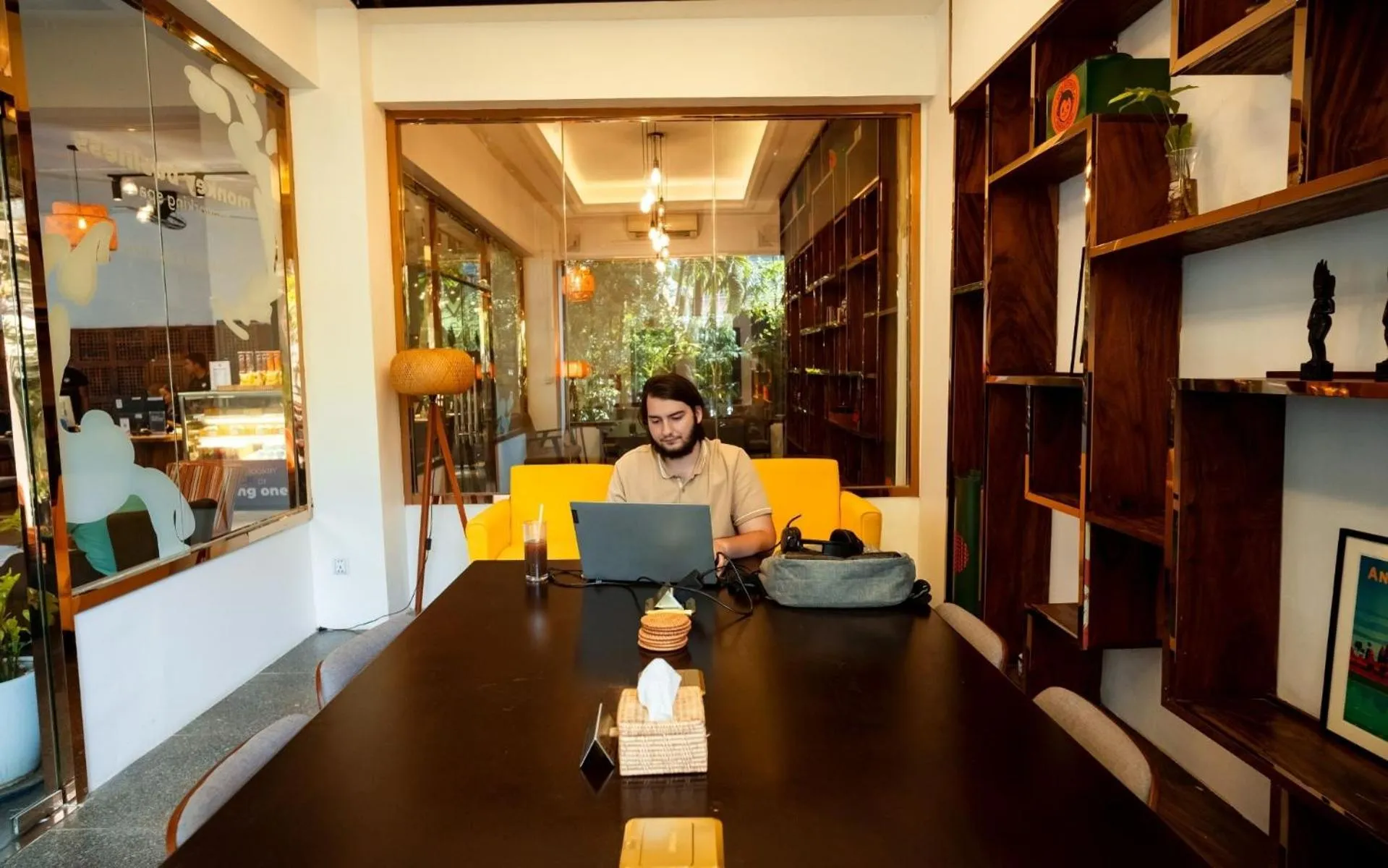 Seating area in Mad Monkey Hostel Phnom Penh